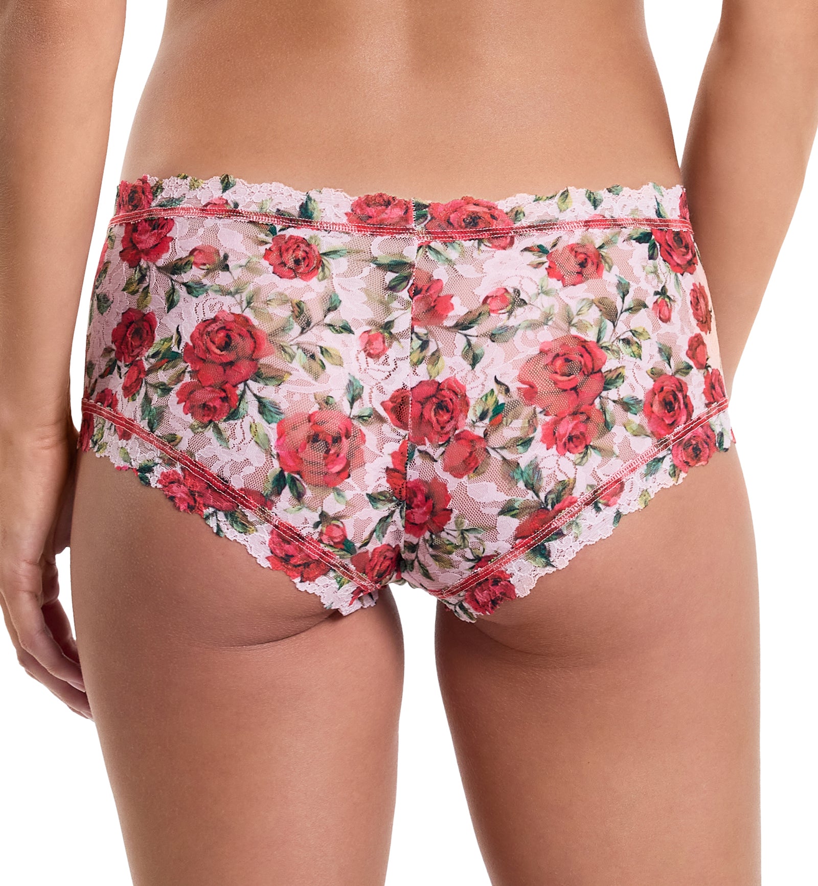 Hanky Panky Signature Lace Printed Boyshort (PR4812P),XS,Je Taime - Je Taime,XS