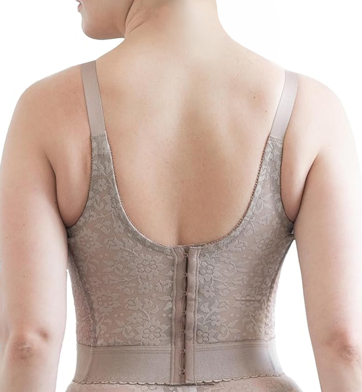 Rago Lacette Longline Wireless Expandable Cup Bra (2202),34D,Mocha - Mocha,34D