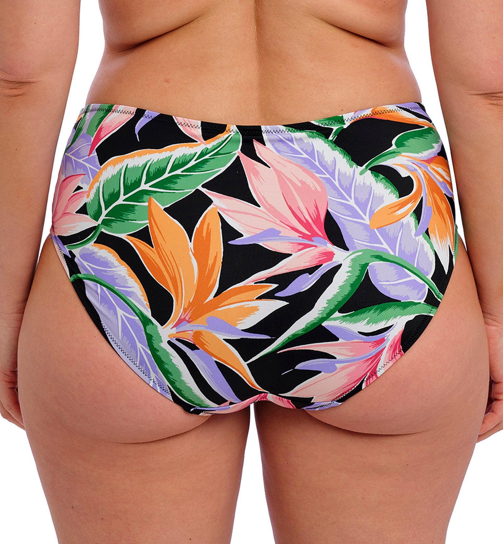 Fantasie Mykonos Cove Gathered Full Bikini Brief (505971),Small,Black - Black,Small