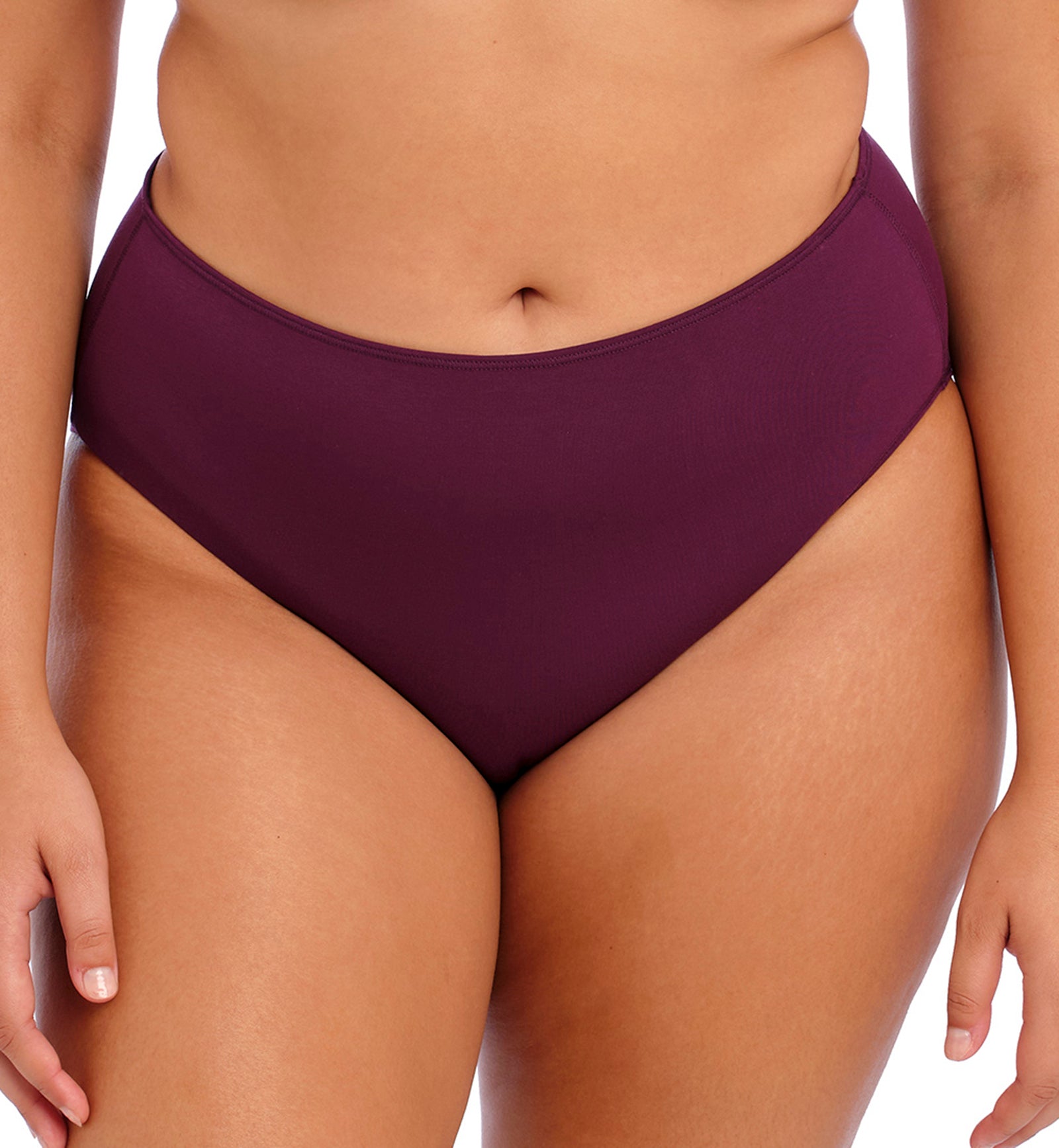 Elomi Smooth Full Brief Panty (4565),M/L,Blackberry - Blackberry,M/L