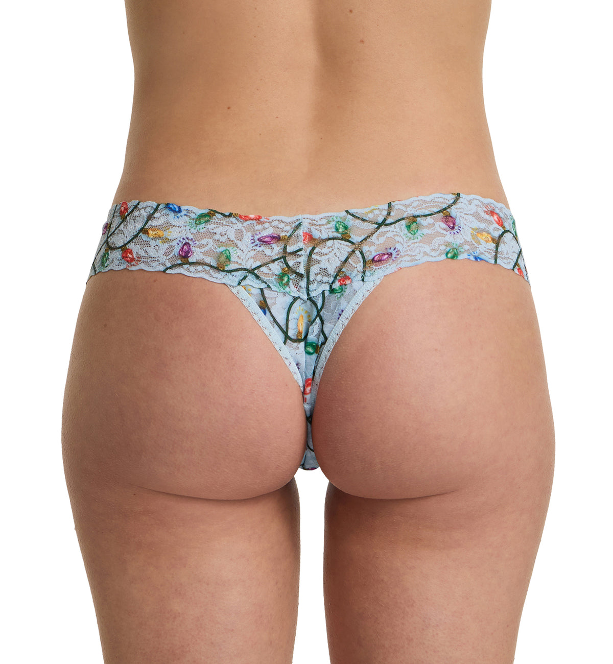Hanky Panky Signature Lace Printed Low Rise Thong (PR4911P),Decked Out - Decked Out,One Size