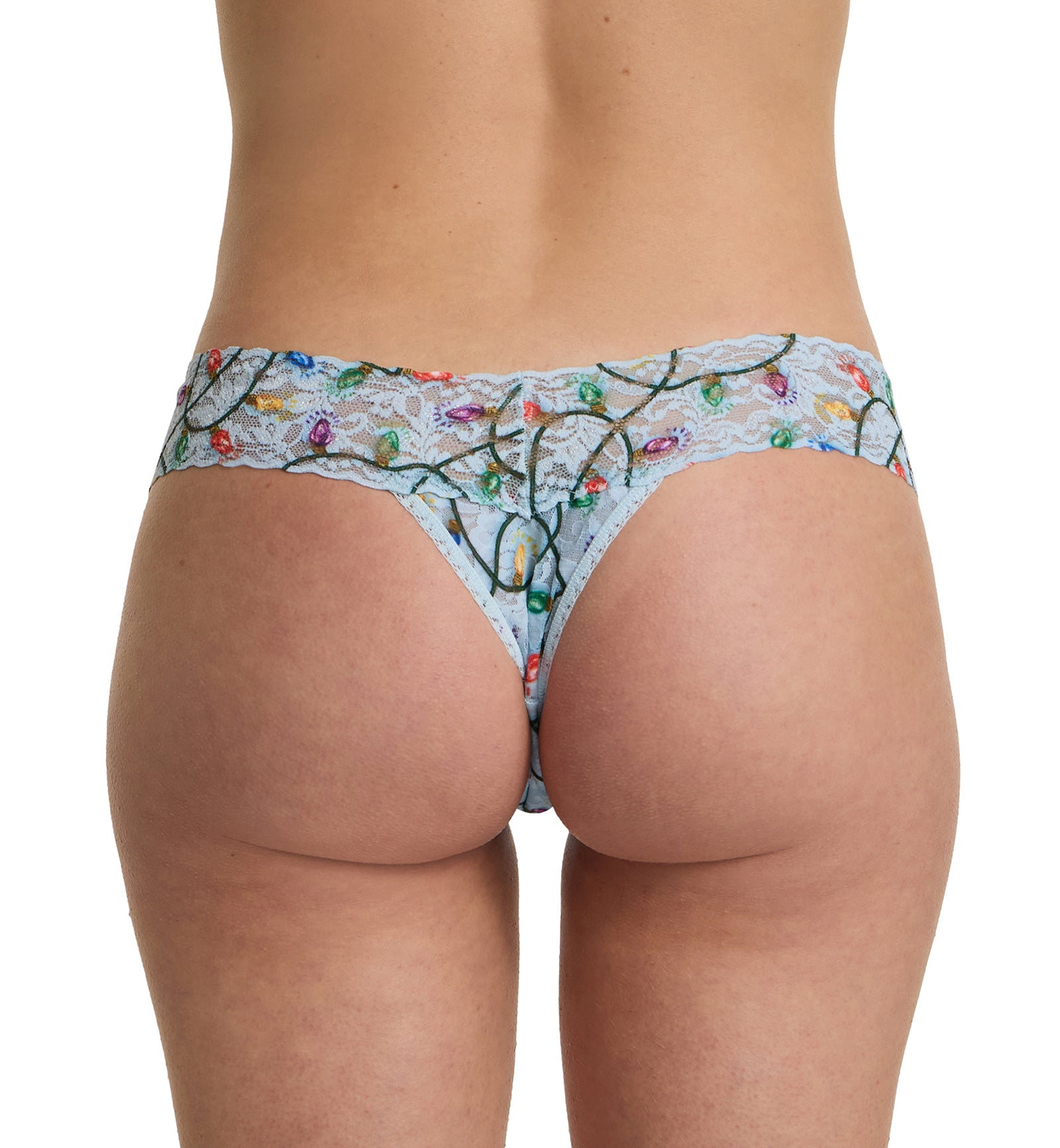 Hanky Panky Signature Lace Printed Low Rise Thong (PR4911P),Decked Out - Decked Out,One Size