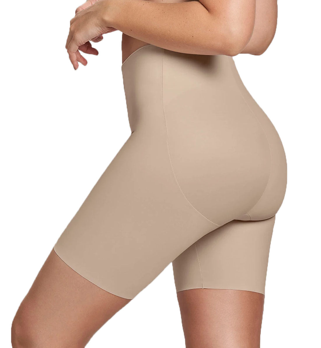 Leonisa Midrise Anti Chafing Butt Lifter Shaper Short (012992),Small,Nude - Nude,Small