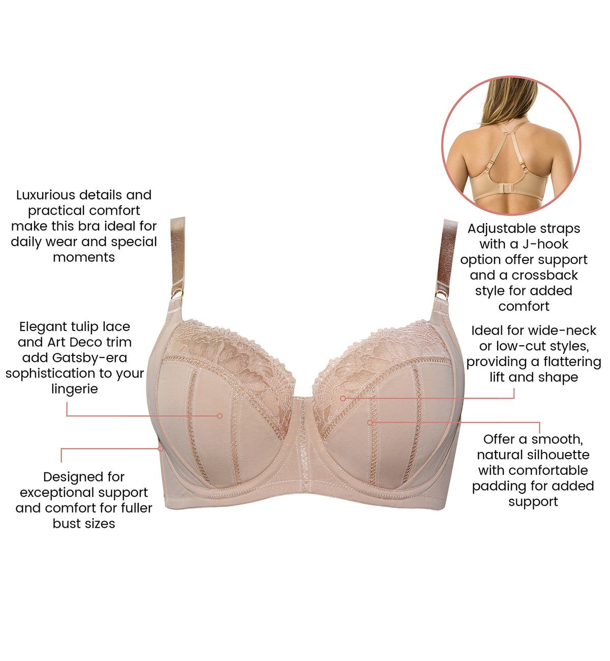 Parfait Charlene Padded Balconette Underwire Bra (P5000),32C,Warm Sand - Warm Sand,32C
