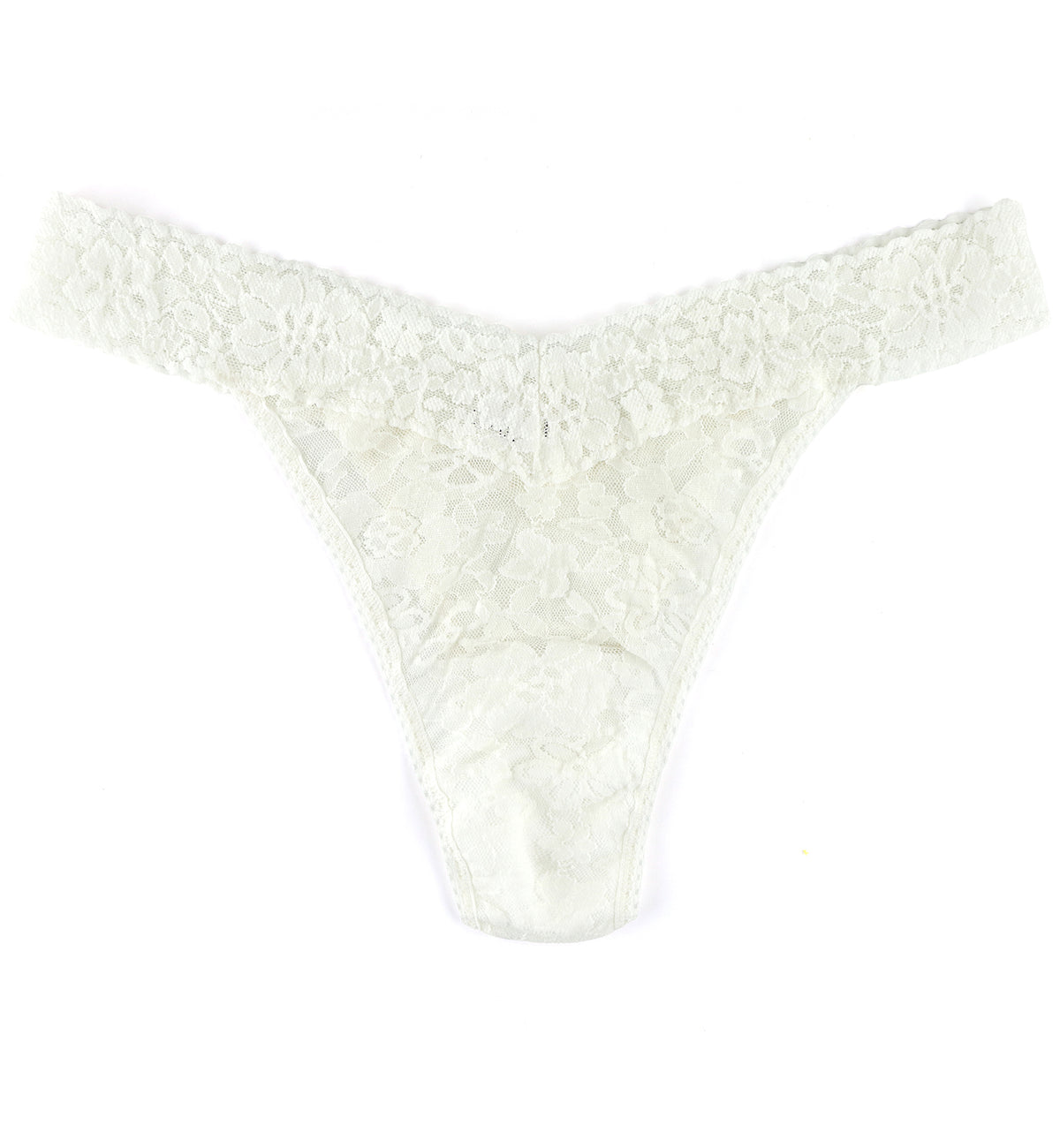 Hanky Panky Daily Lace Original Rise Thong (771101P),Marshmallow - Marshmallow,One Size