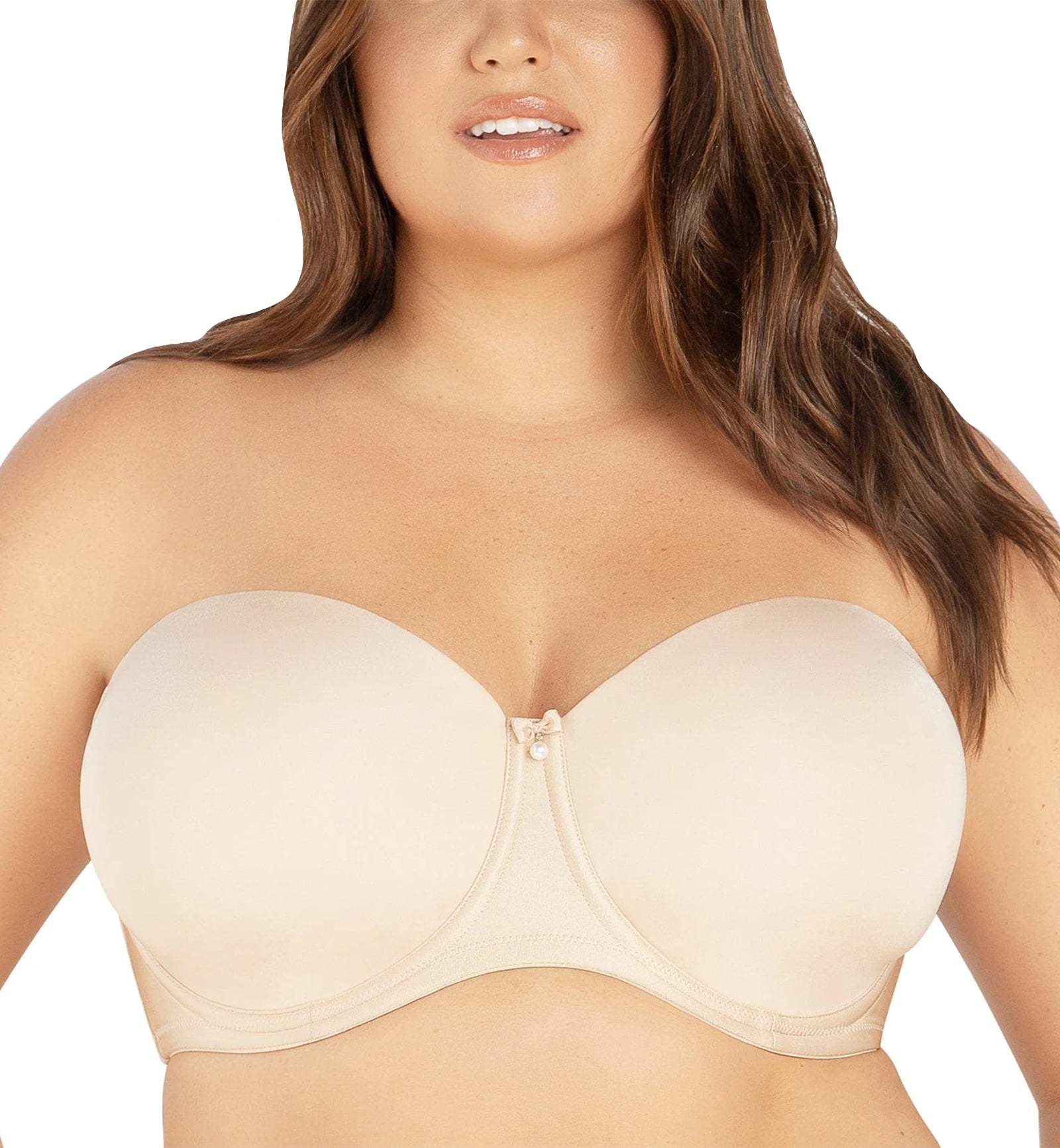 Parfait Elise Strapless Molded Underwire Bra (P60915),30D,Bare - Bare,30D