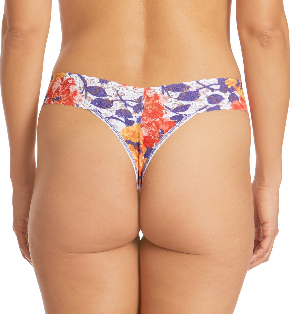 Hanky Panky Signature Lace Printed Original Rise Thong (PR4811P),Sunrise Blossom - Sunrise Blossom,One Size