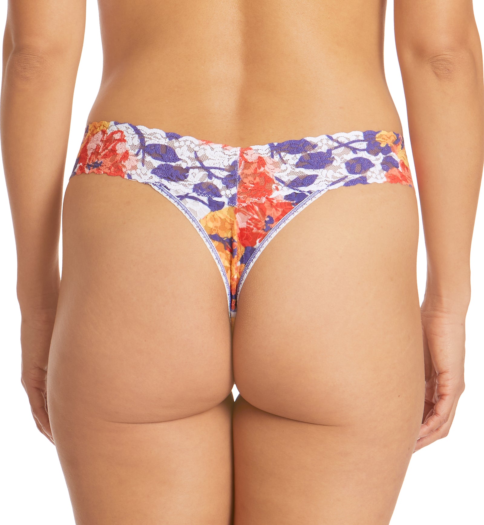 Hanky Panky Signature Lace Printed Original Rise Thong (PR4811P),Sunrise Blossom - Sunrise Blossom,One Size