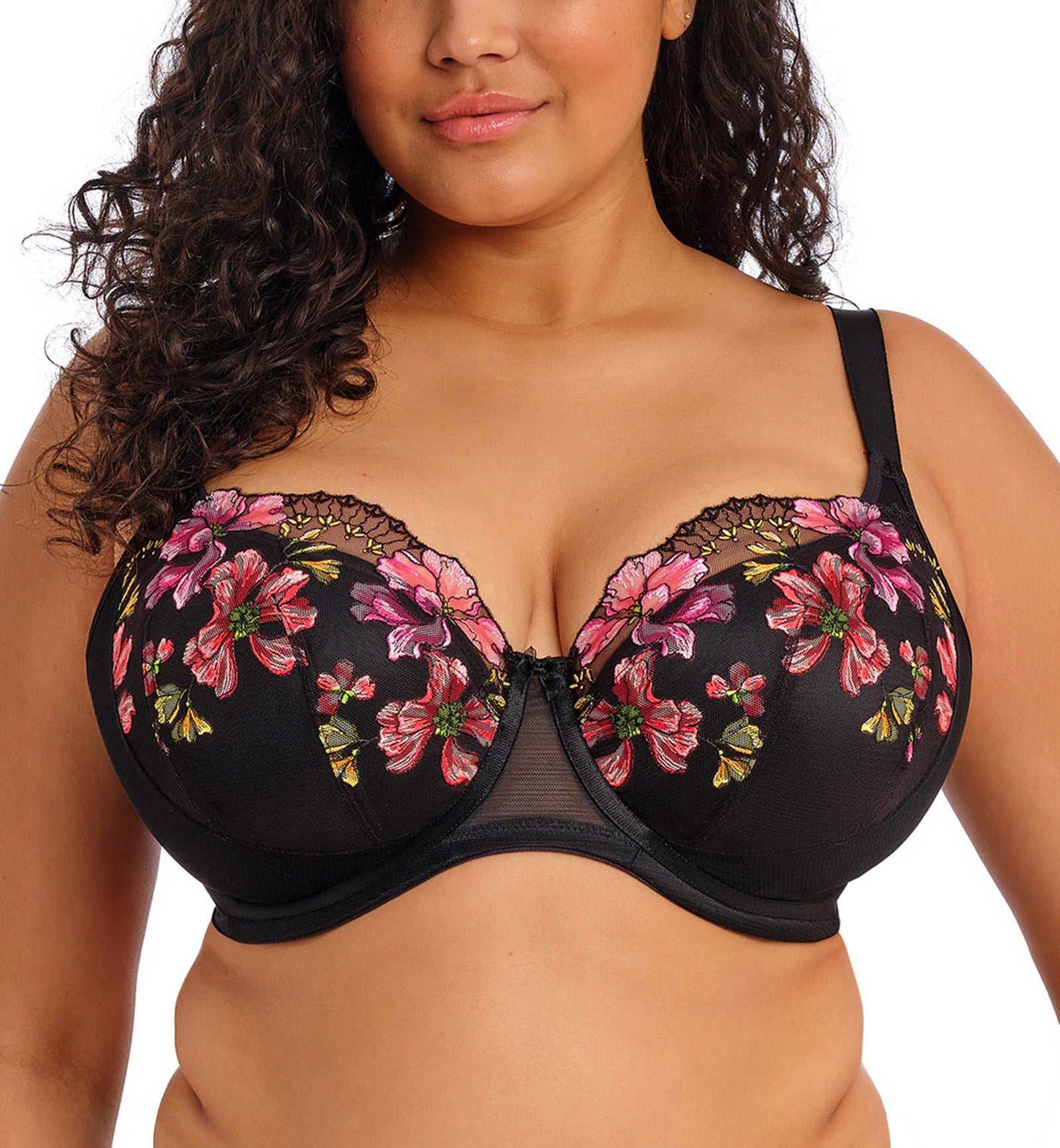 Elomi Teagan Padded Half Cup Underwire Bra (302615),32GG,Rainbow - Rainbow,32GG