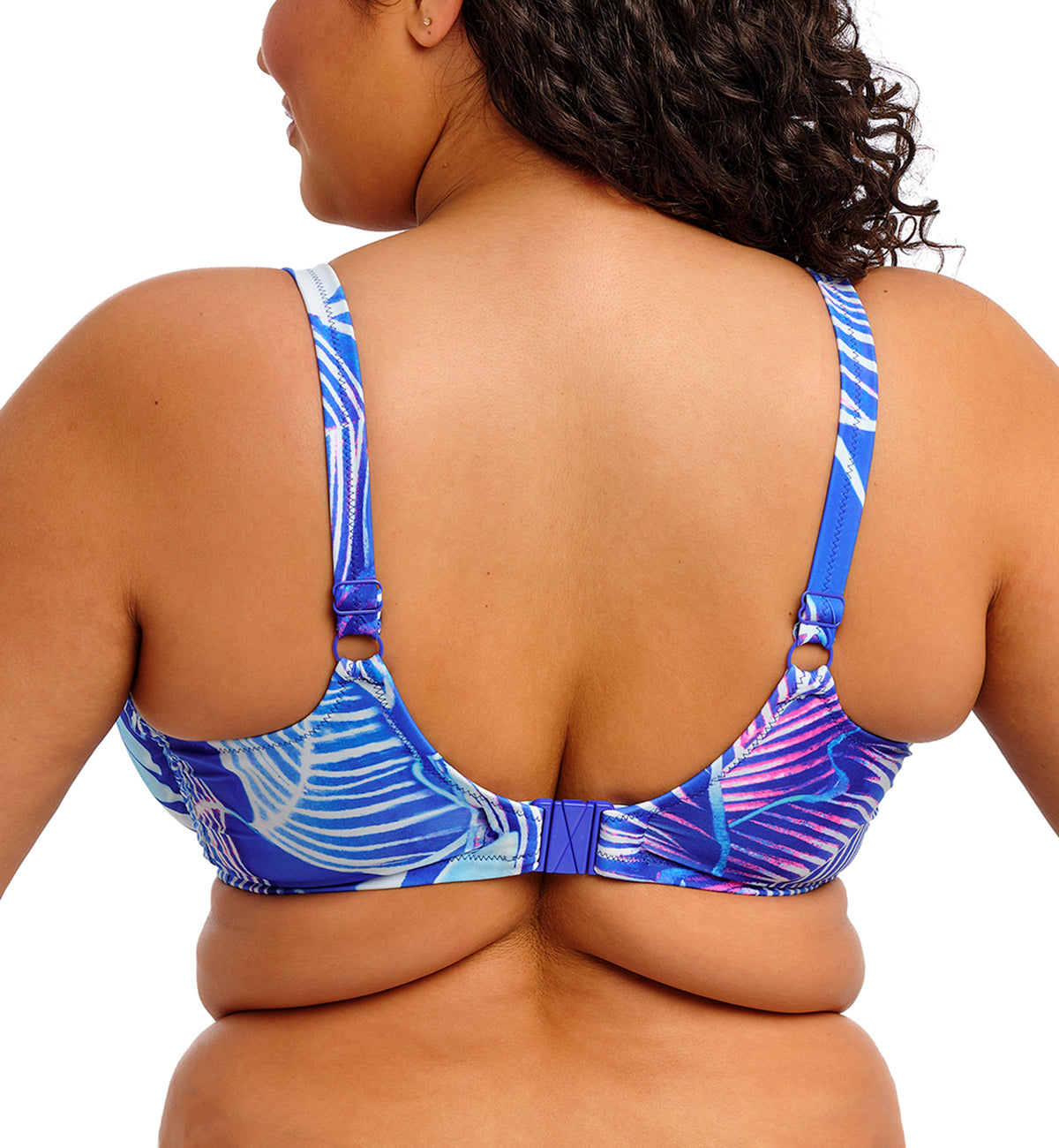 Elomi Maluku Island Plunge Underwire Bikini Top (ES802902),34G,Atlantic - Atlantic,34G