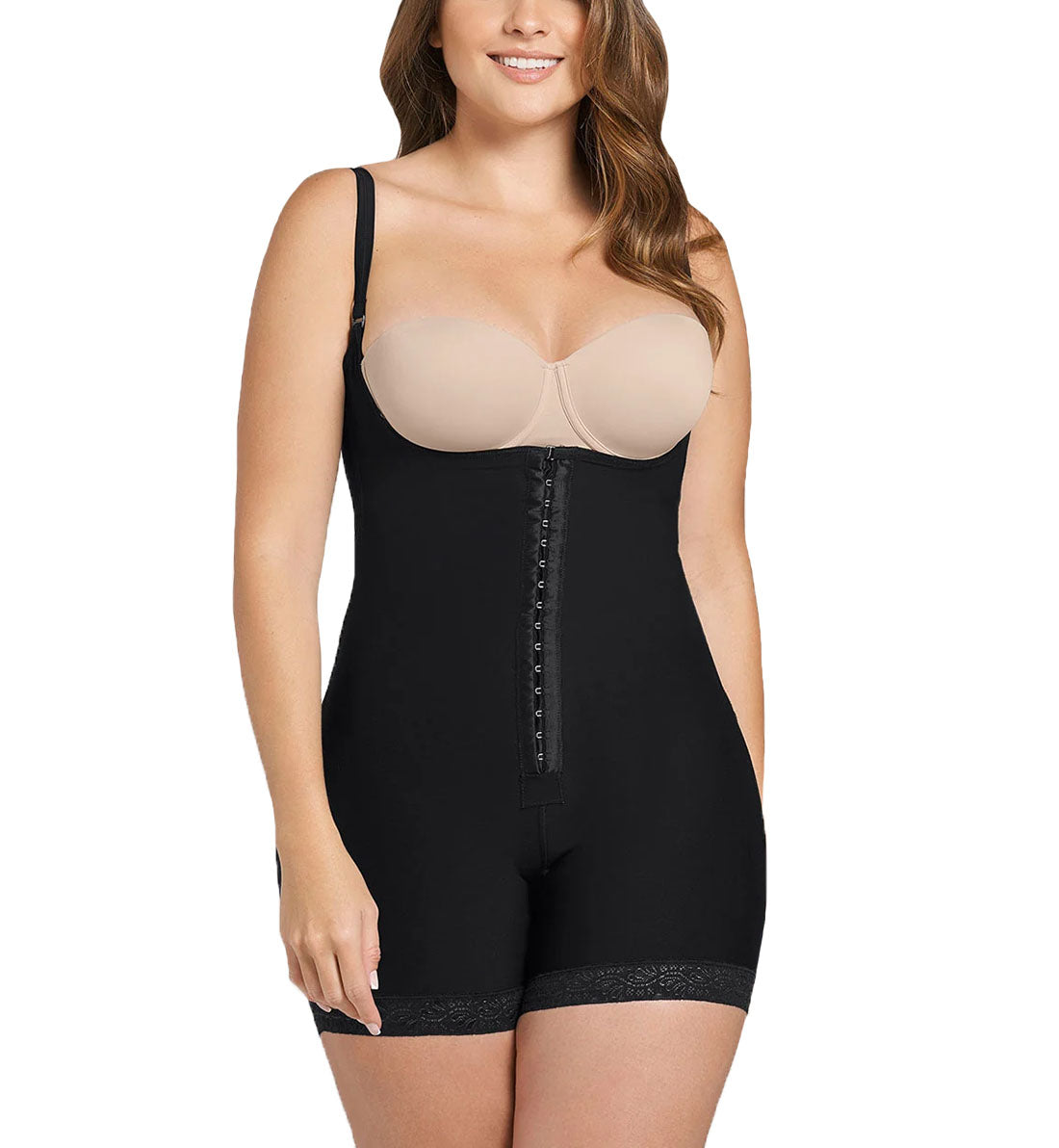 Leonisa Firm Compression Shaper with Boyshort Butt Lifter (018491),Small,Black - Black,Small