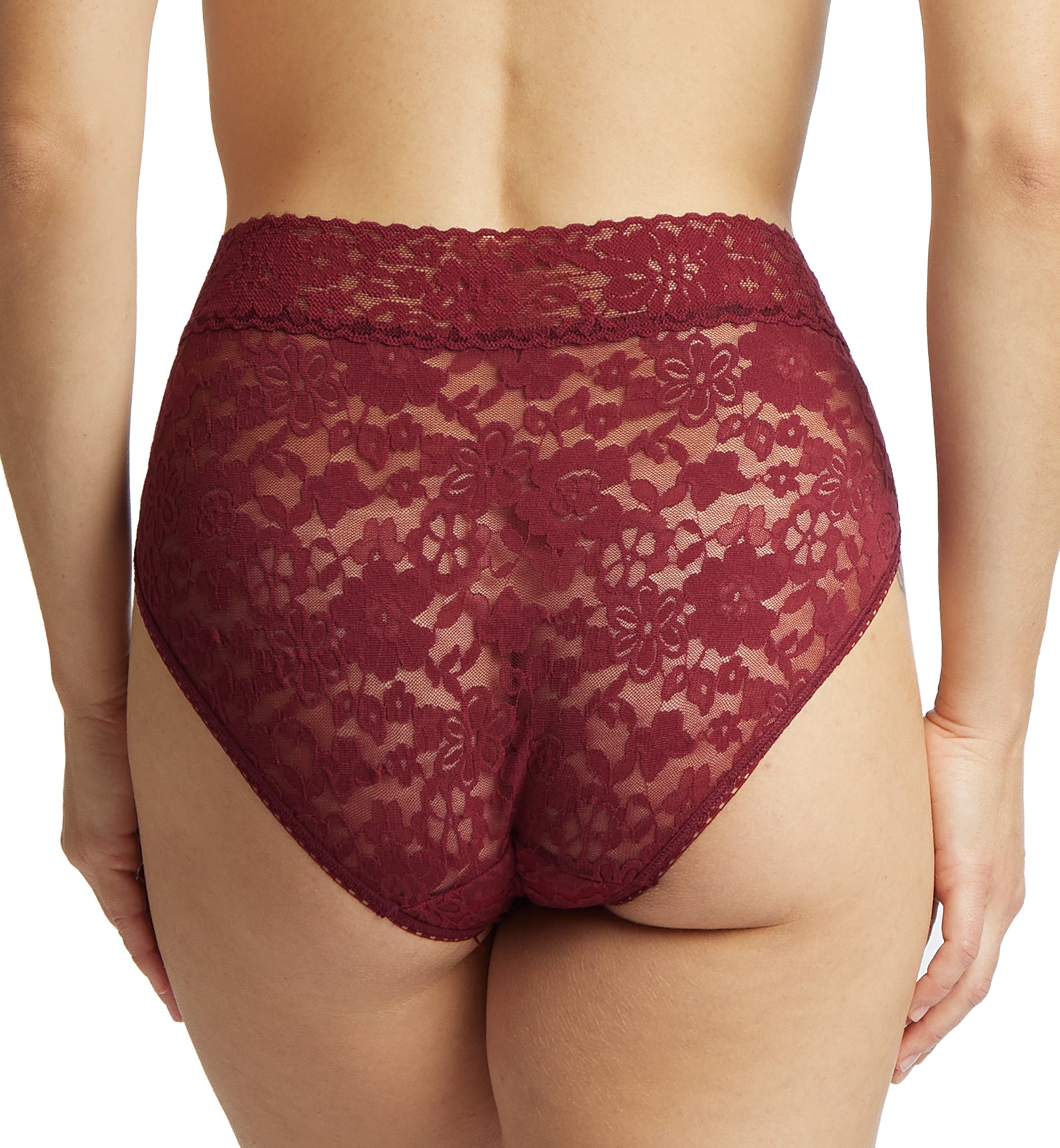 Hanky Panky Daily Lace French Brief (772461P),Small,Lipstick Red - Lipstick Red,Small