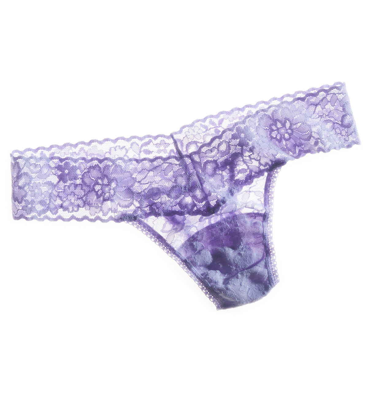 Hanky Panky Daily Lace Low Rise Thong (771001P),Lilac Bloom - Lilac Bloom,One Size