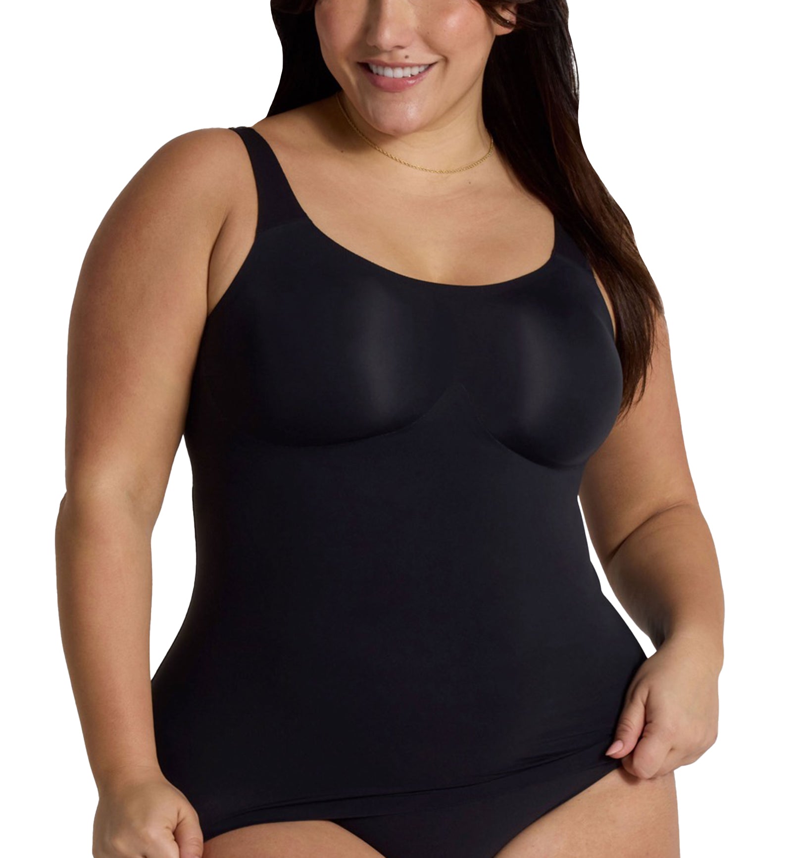 Evelyn & Bobbie Structured Scoop Bra Tank (1811),Small,Black - Black,Small