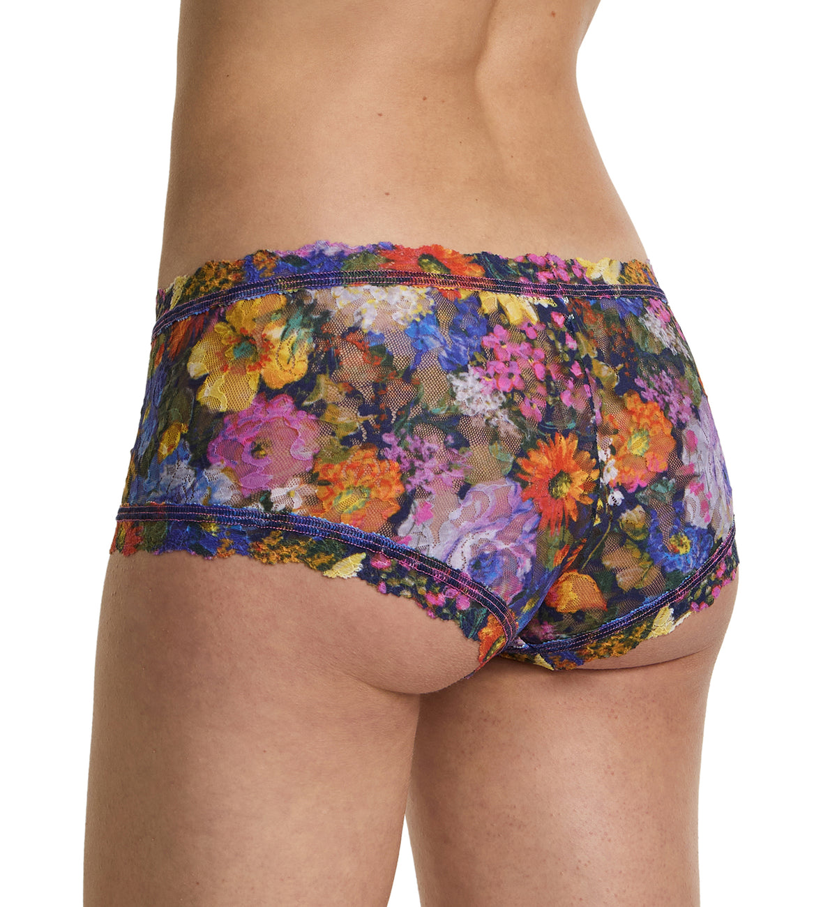 Hanky Panky Signature Lace Printed Boyshort (PR4812P),XS,Impressionist - Impressionist,XS
