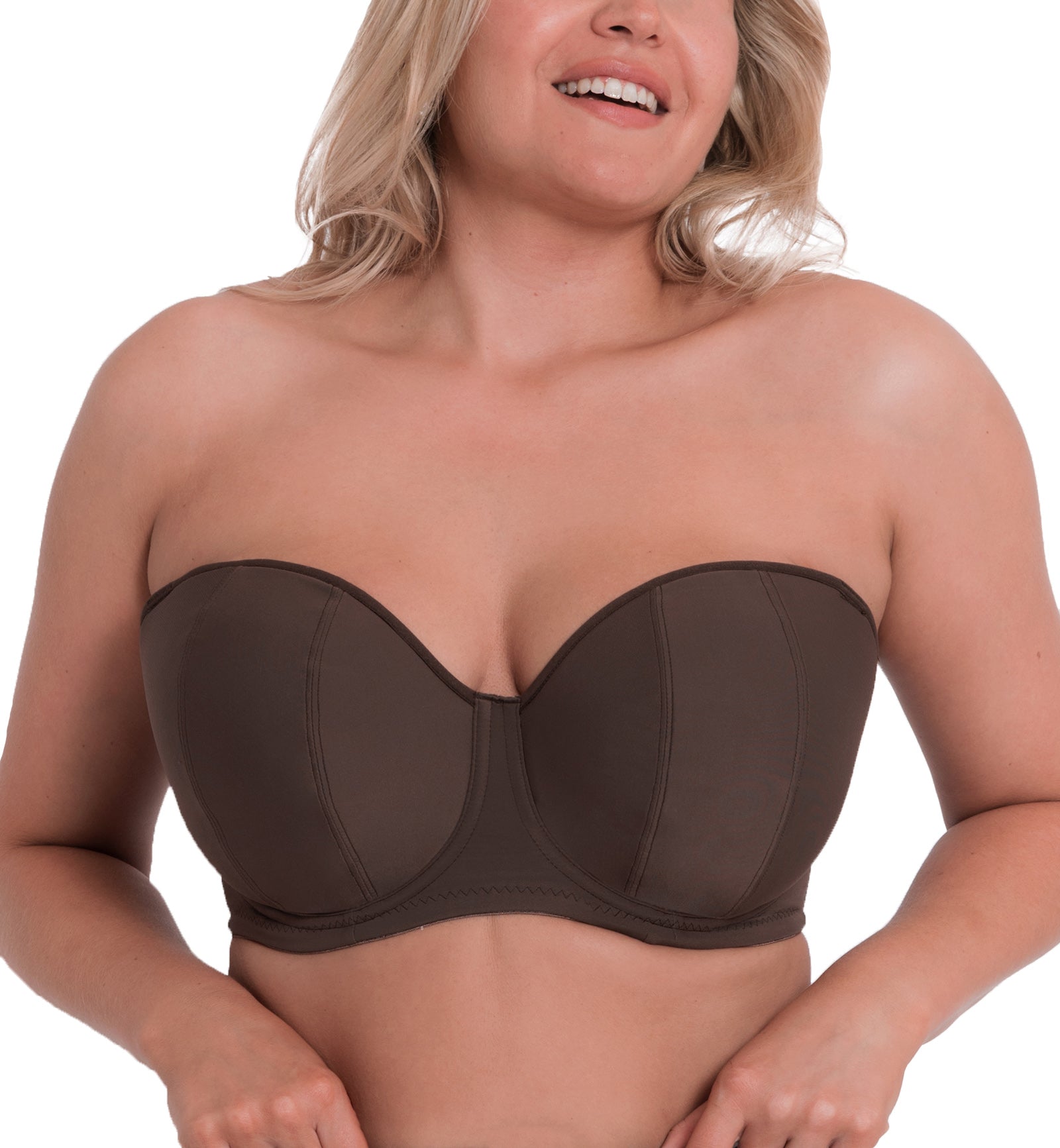 Curvy Kate Luxe Multiway Strapless Underwire Bra (CK2601),32J,Cocoa - Cocoa,32J