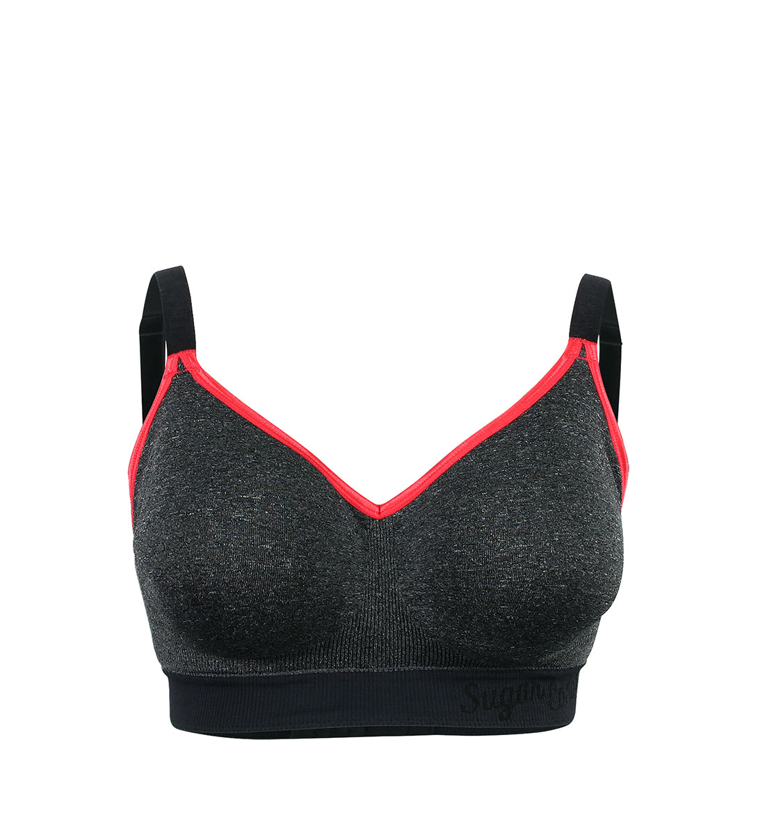 Sugar Candy by Cake Crush Seamless Fuller Bust Everyday Softcup G-L Cups (28-8008),XS,Charcoal - Charcoal,XS