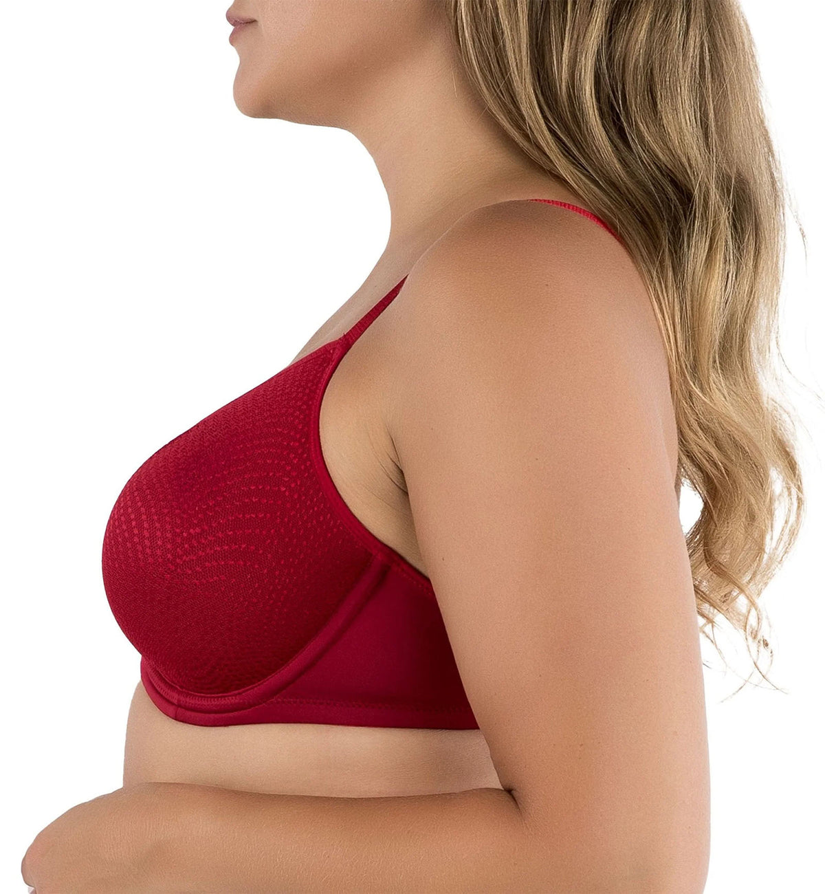 Parfait Pearl Seamless Minimizer Underwire Bra (P60921),30D,Rio Red - Rio Red,30D