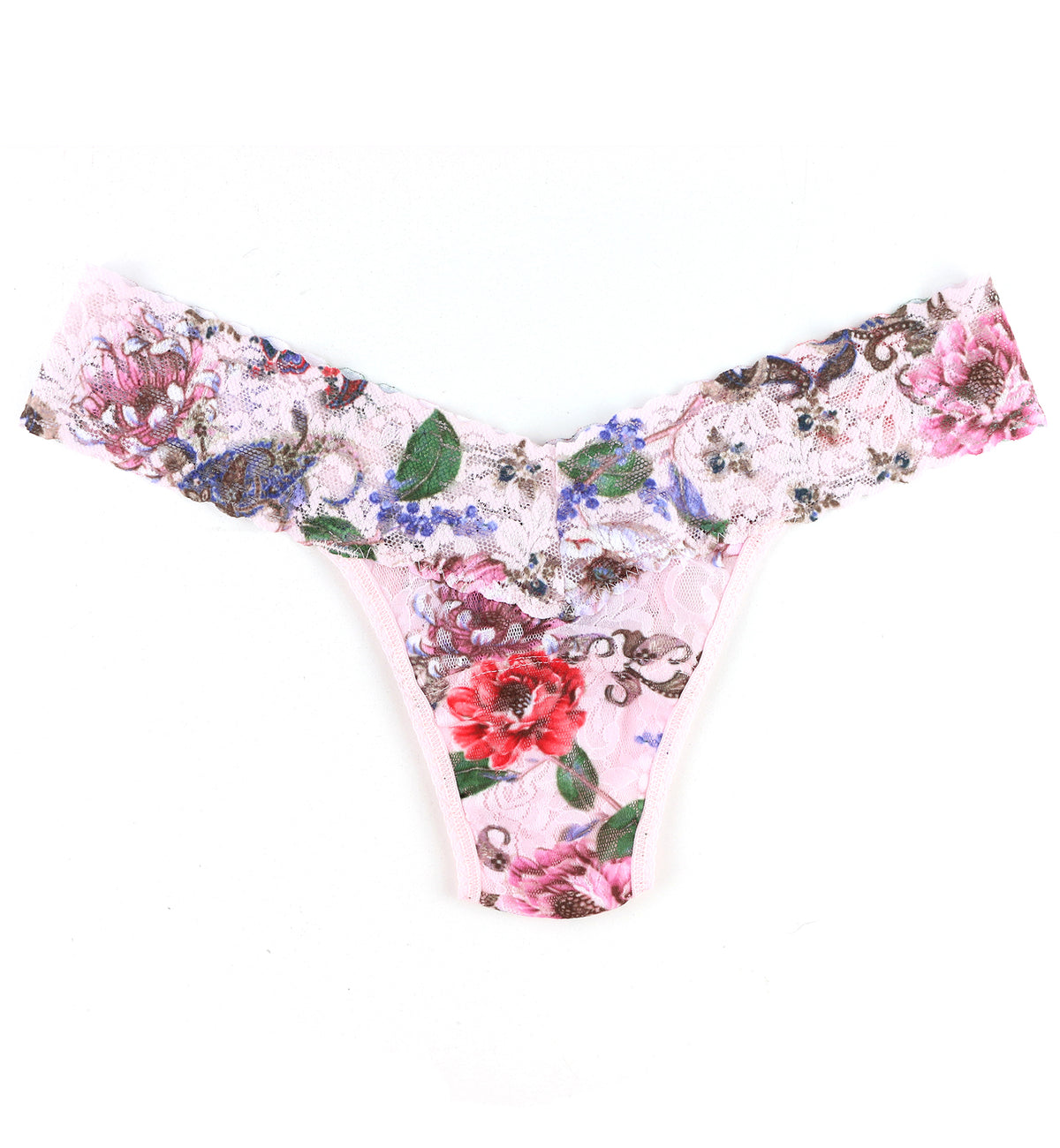 Hanky Panky Signature Lace Printed Low Rise Thong (PR4911P),Highgrove Gardens - Highgrove Gardens,One Size