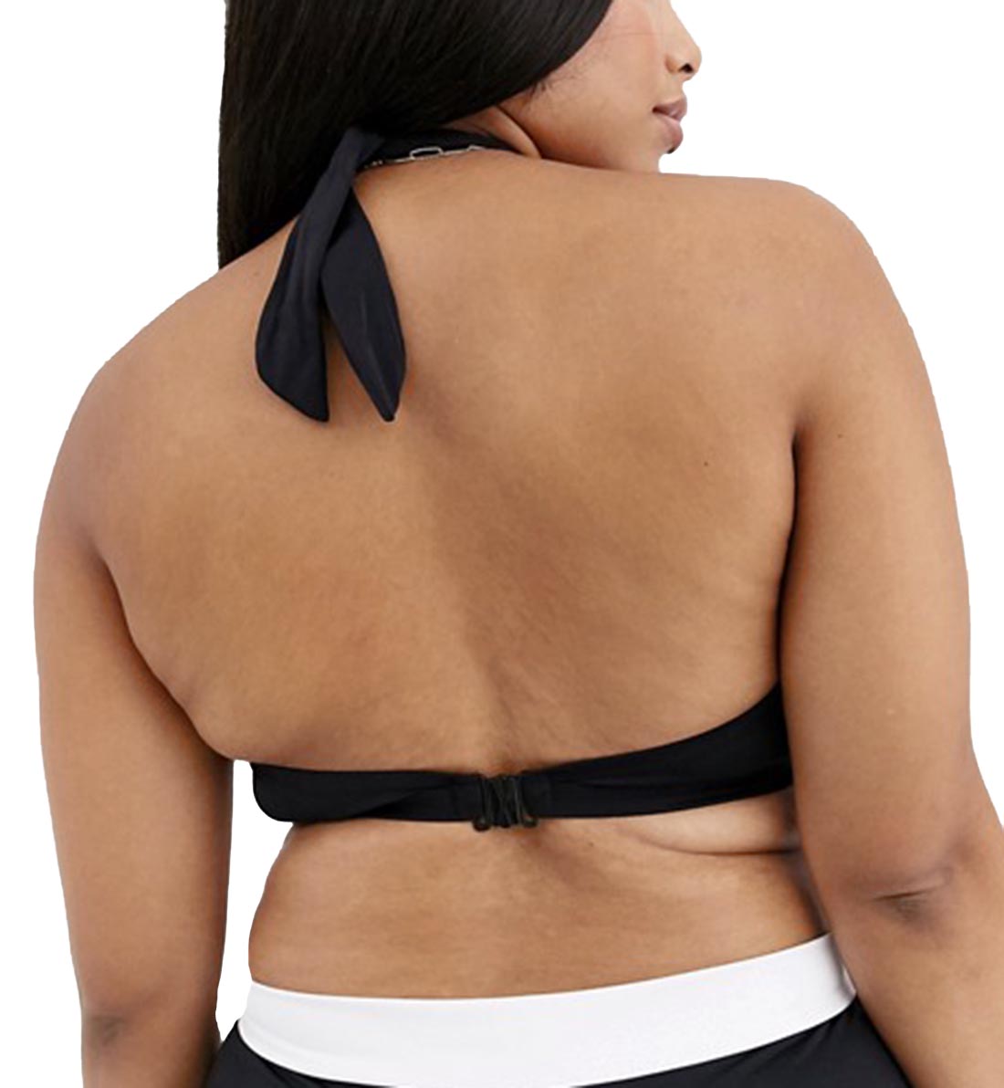 DORINA Curves Casablanca Non Padded Underwire Halterneck Bikini Top (D01574M),36DD,Black - Black,36DD