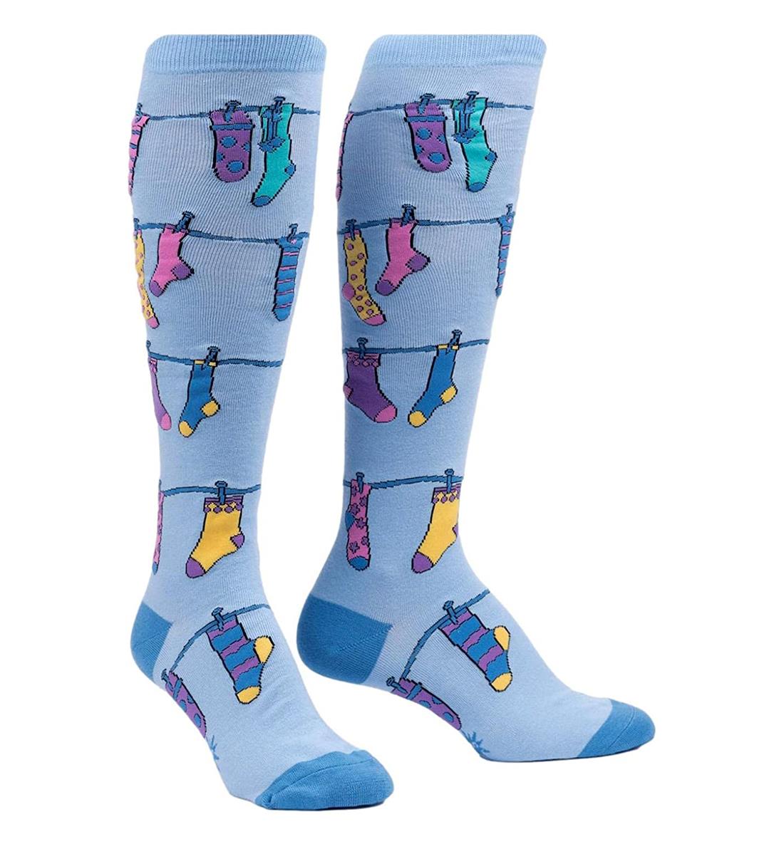 SOCK it to me Unisex Knee High Socks (F0591),Socks on Socks - Socks on Socks,One Size