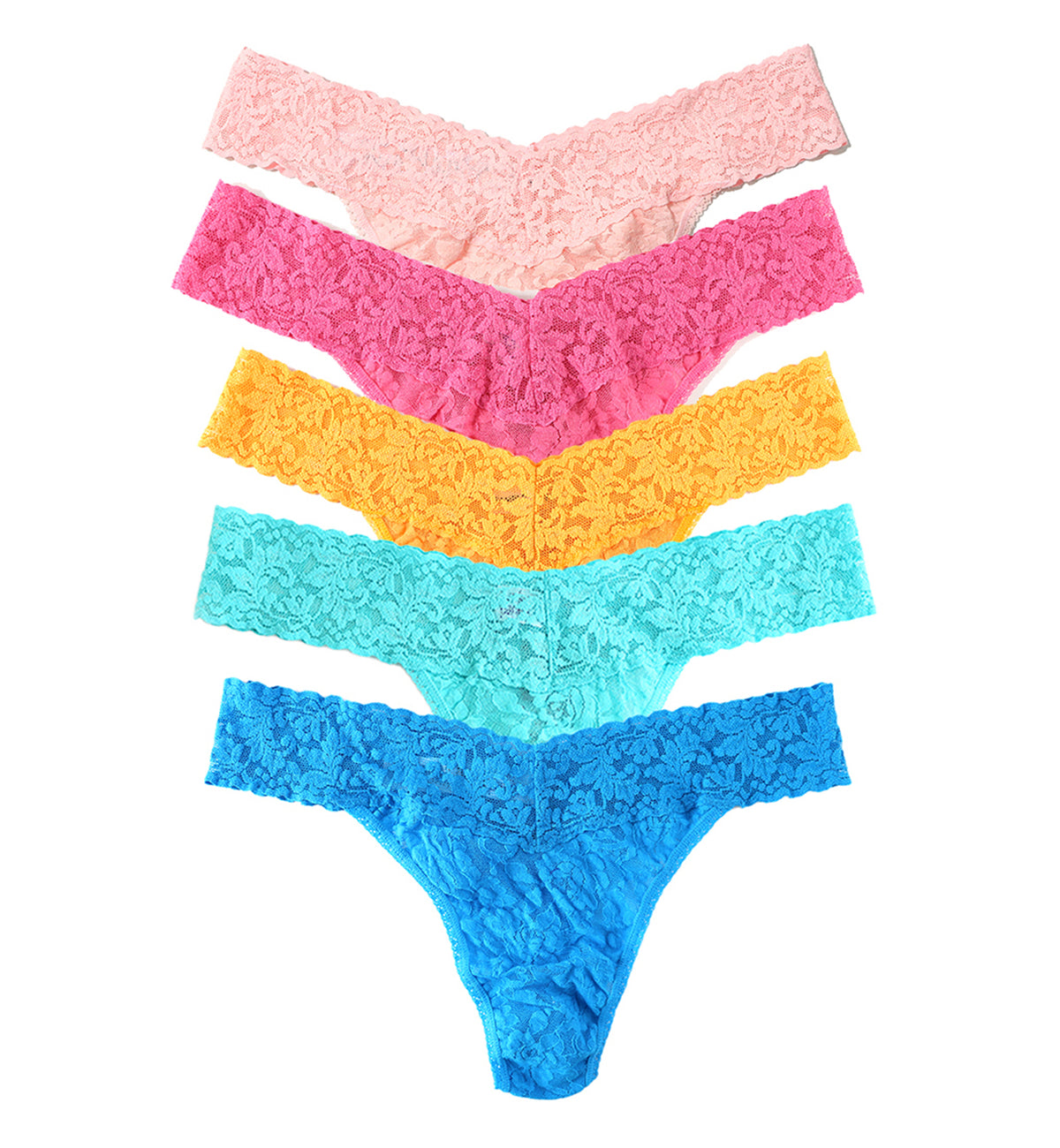 Hanky Panky 5-PACK Signature Lace Original Rise Thong (48115PK),RNGS - RNGS,One Size