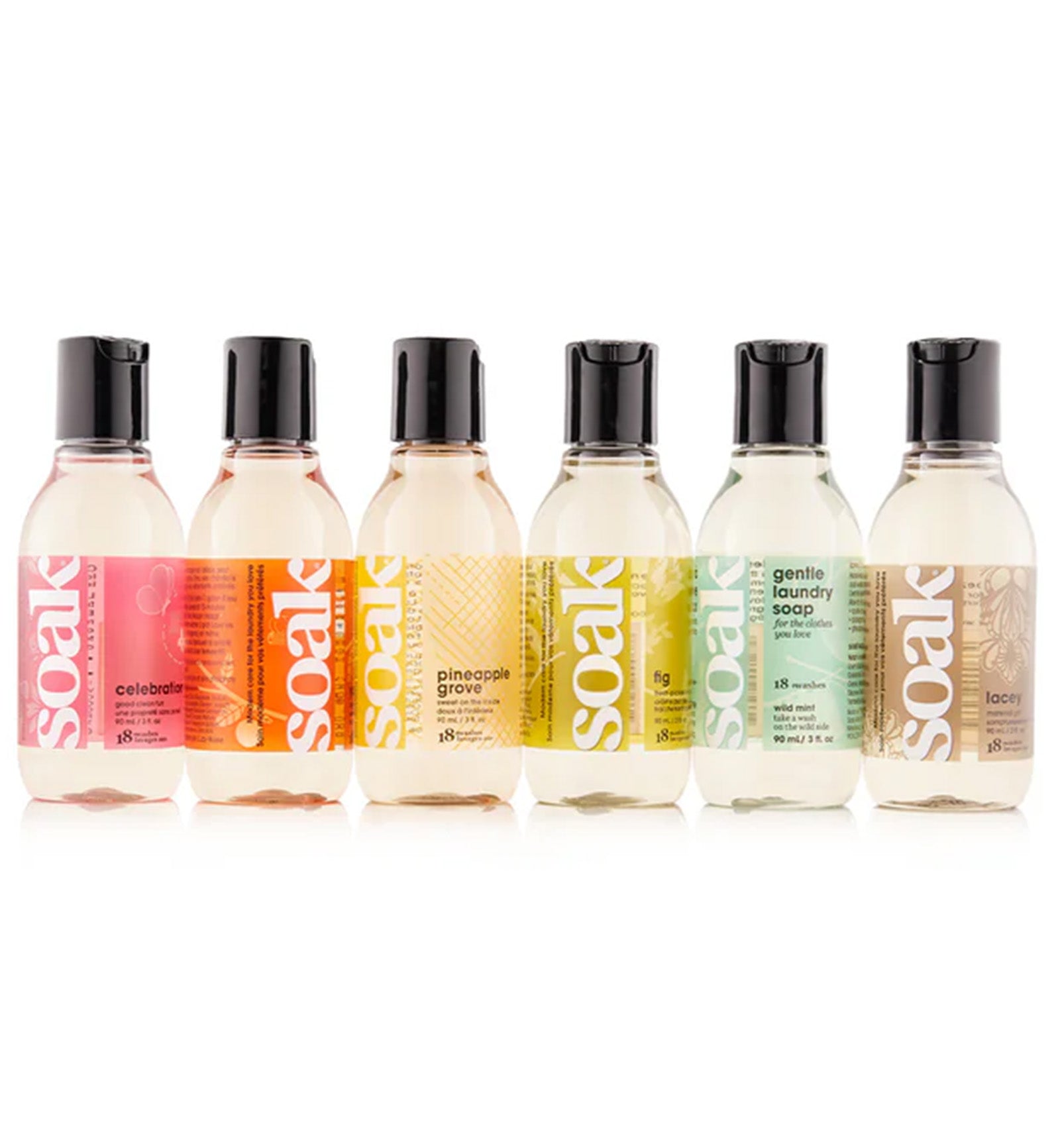 Soak Box Sampler Travel Set (6 Pack of 3 oz. bottles),Assorted - Assorted,6 pack