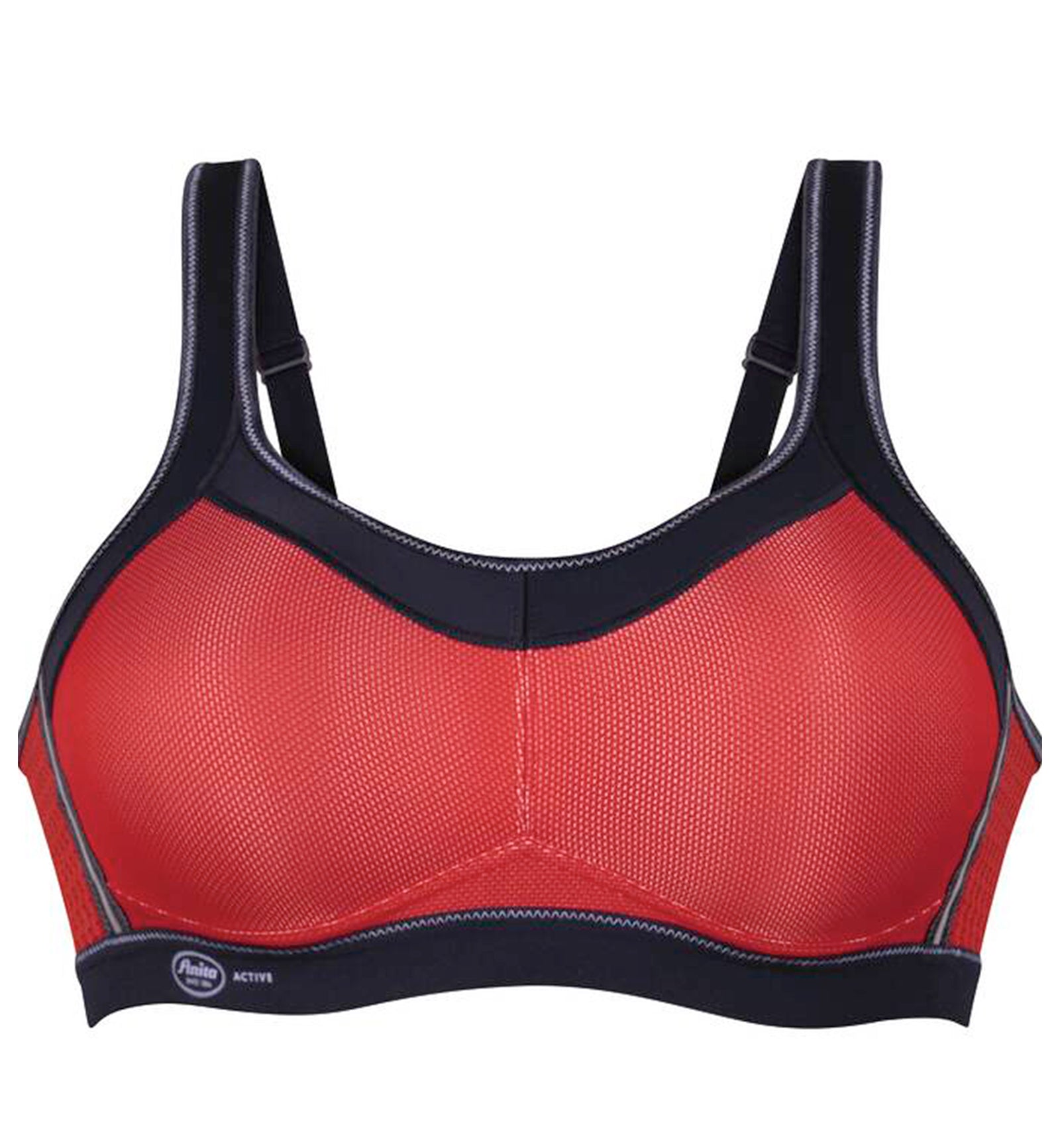Anita Momentum Max Support Wireless Sports Bra (5529),32C,Red/Blue Iris - Red/Blue Iris,32C