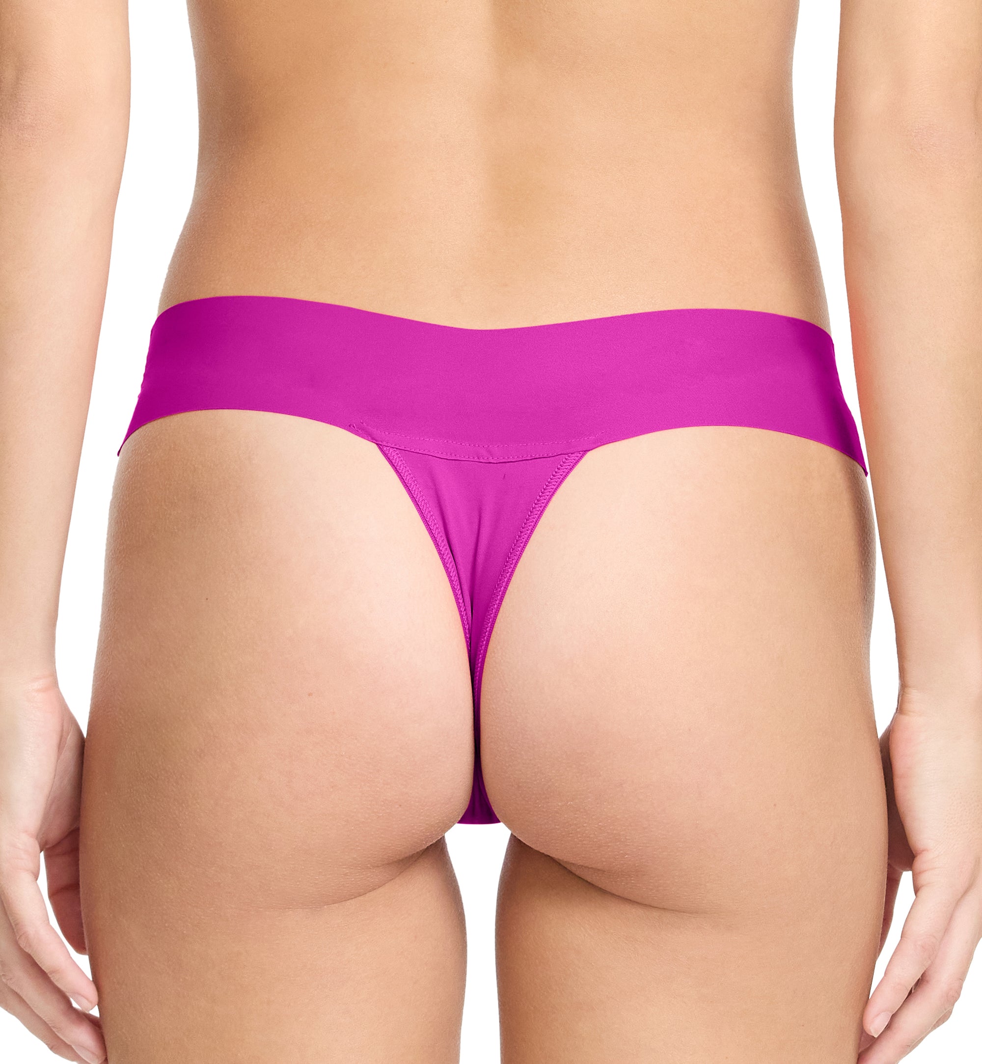 Hanky Panky BreatheSoft Natural Rise Thong (6J1661B),XS,Hot Fuchsia - Hot Fuchsia,XS