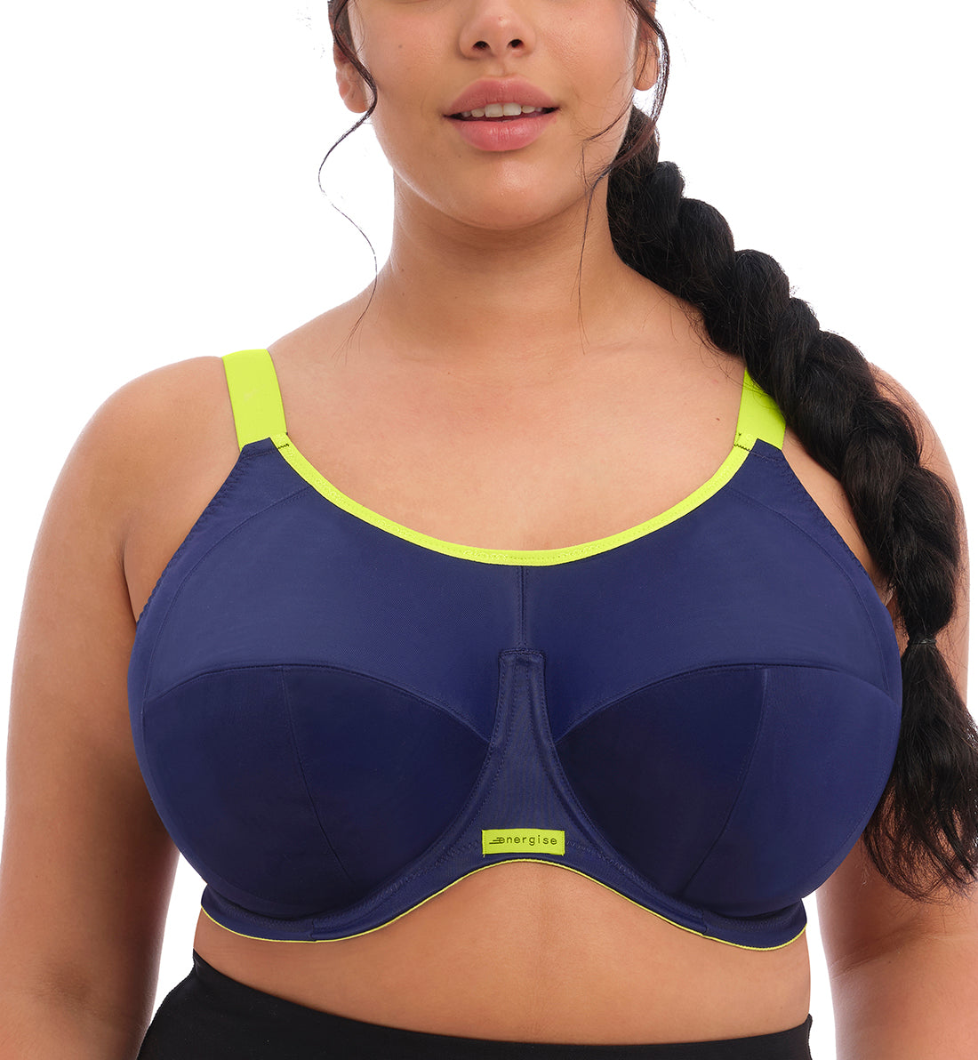 Elomi Women's Plus-Size Energise Underwire Sport Bra, White, 38H