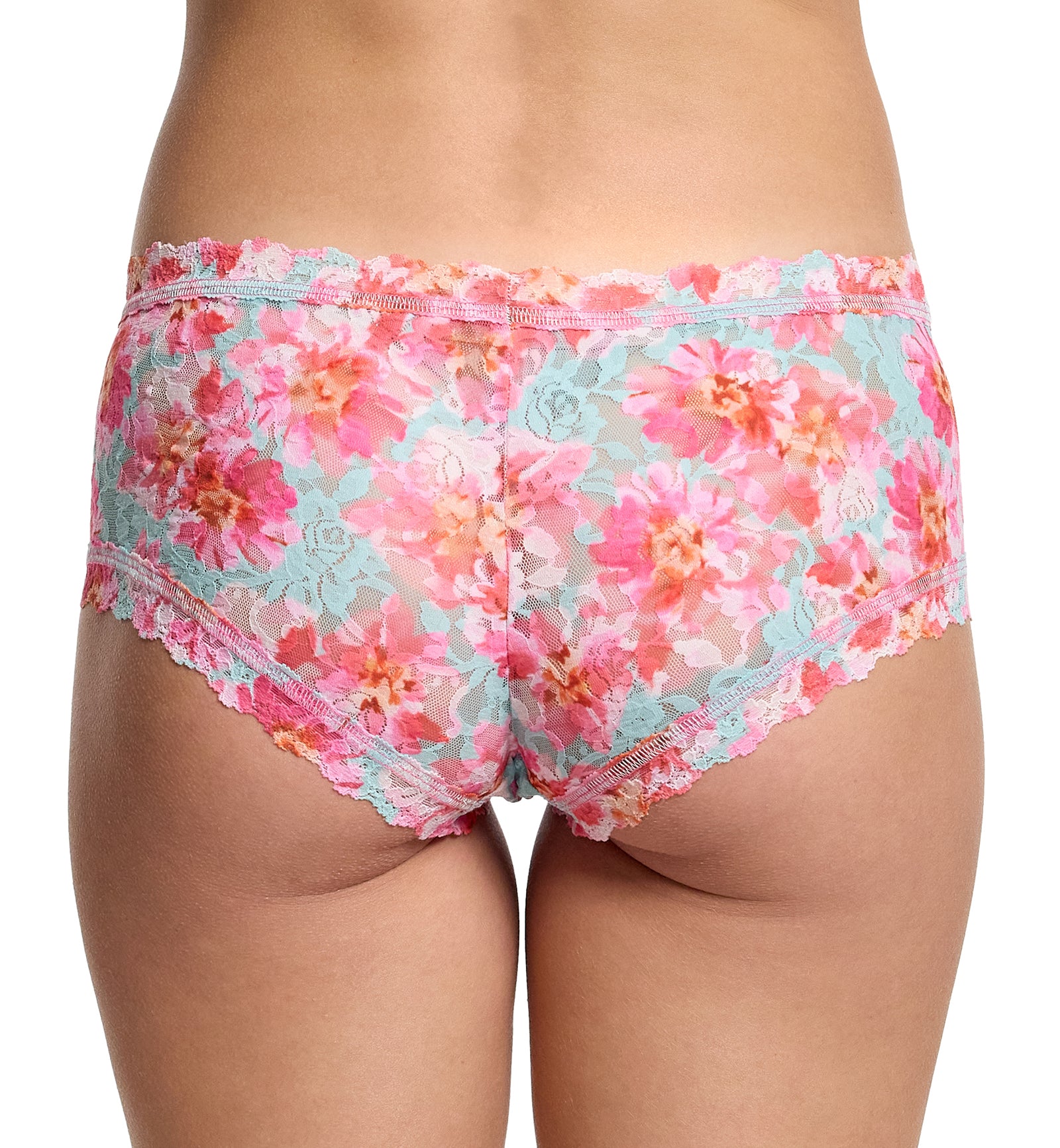 Hanky Panky Signature Lace Printed Boyshort (PR4812P),XS,First Bloom - First Bloom,XS