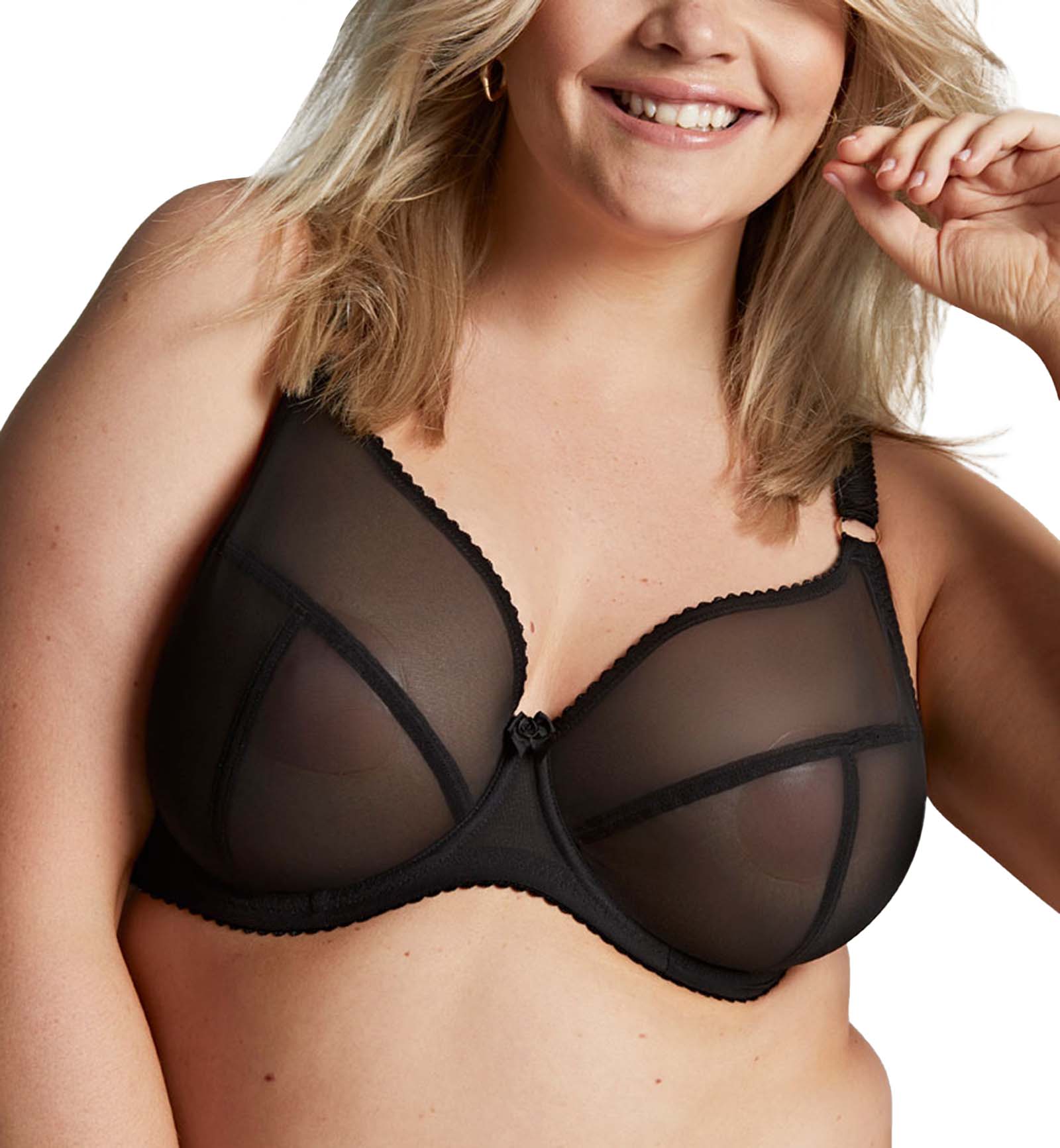 Sculptresse by Panache Liberty Plunge Underwire Bra (10846),34F,Black - Black,34F
