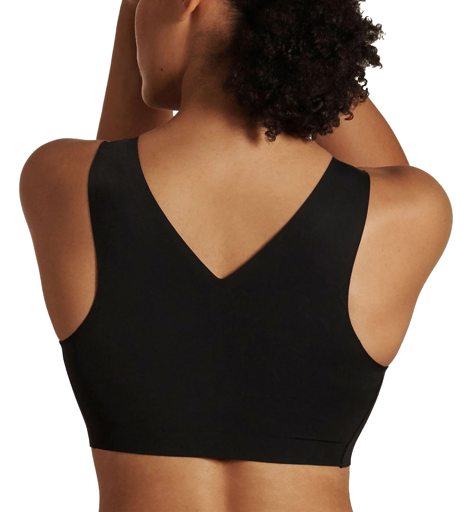 Evelyn & Bobbie DEFY V-Neck Bralette w/ Removable Pads (1728﻿),Small,Black - Black,Small