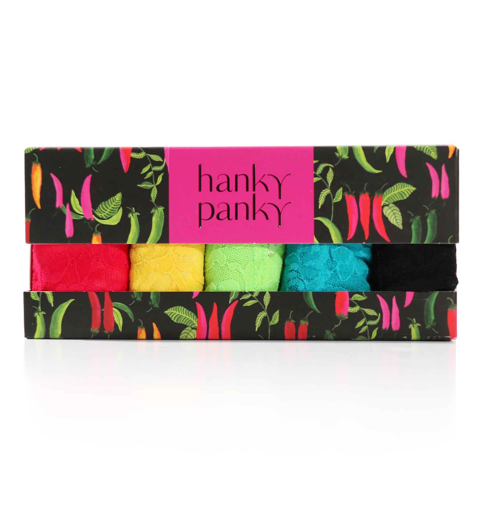 Hanky Panky 5-PACK Signature Lace Low Rise Thong (49115PK),Extra Spice - Extra Spice,One Size