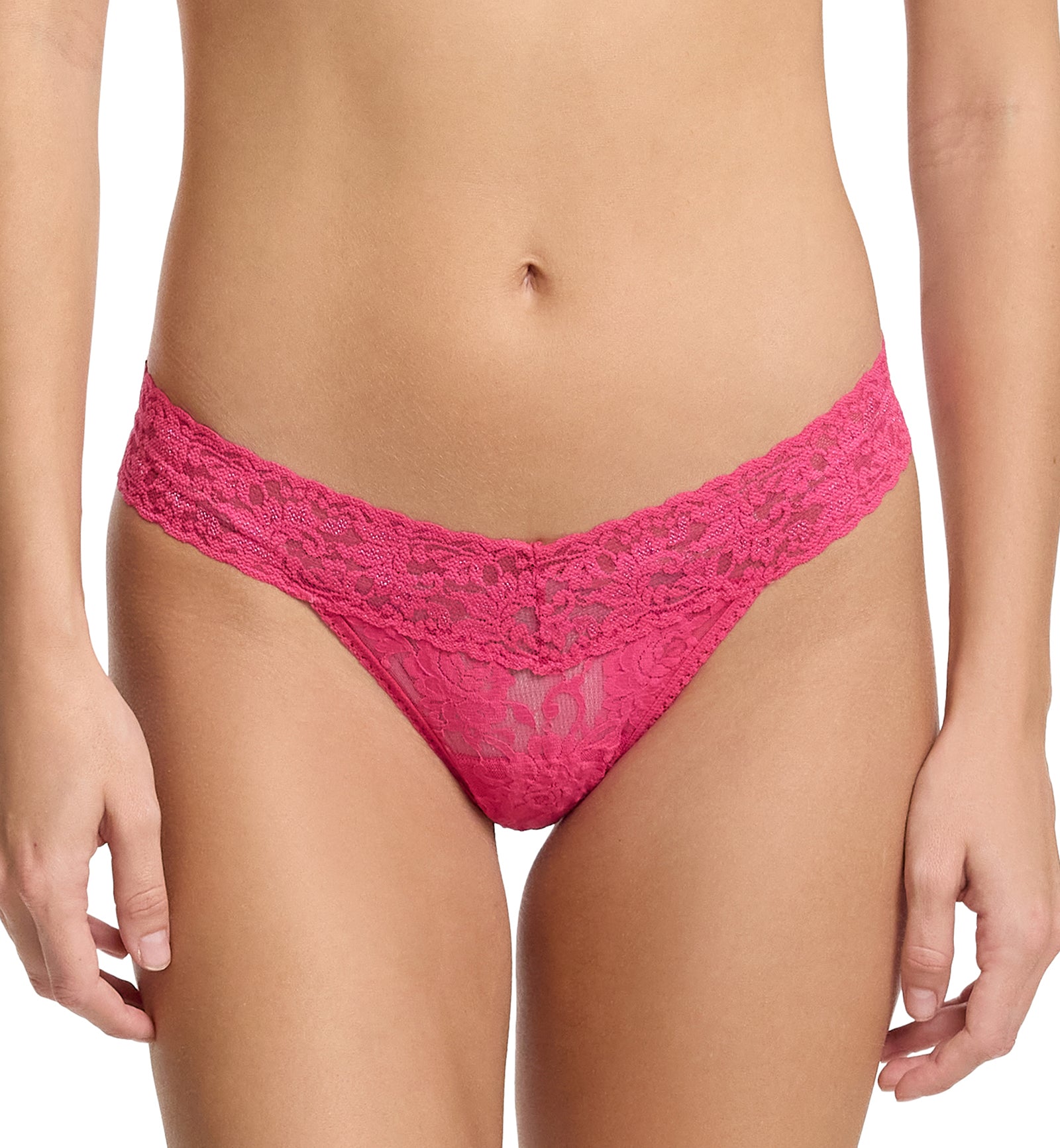 Hanky Panky Signature Lace Low Rise Thong (4911P),Un Beet Able - Un Beet Able,One Size