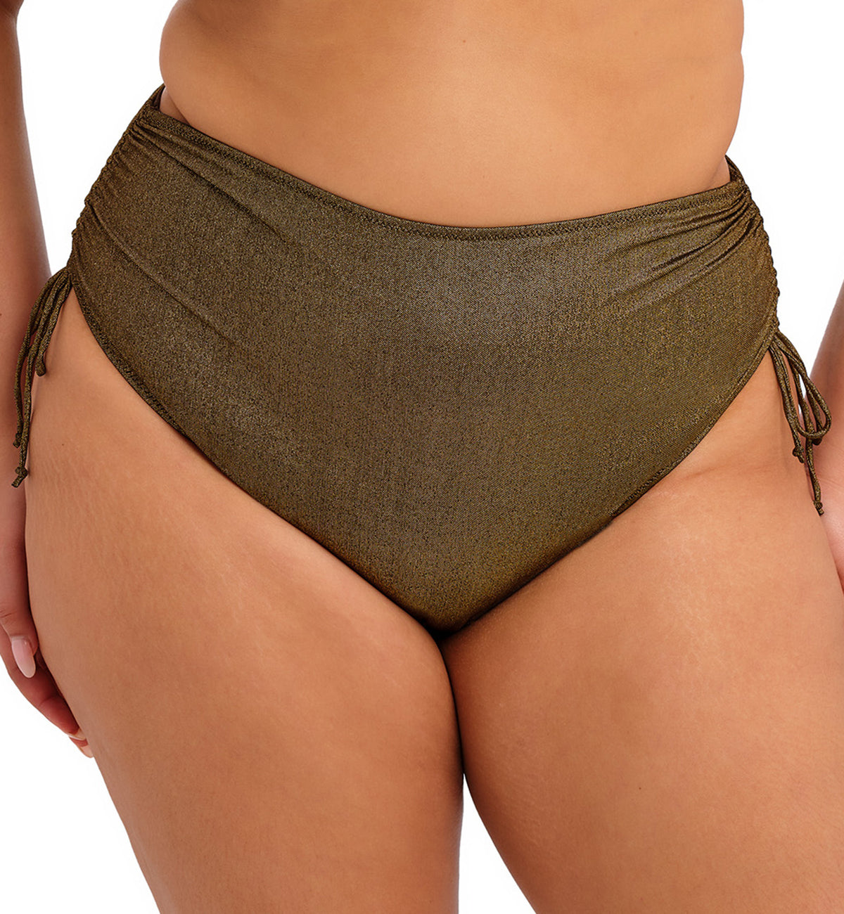 Elomi Sunset Shimmer Adjustable Side Swim Brief (ES803273),UK 12,Gold Rush - Gold Rush,UK 12