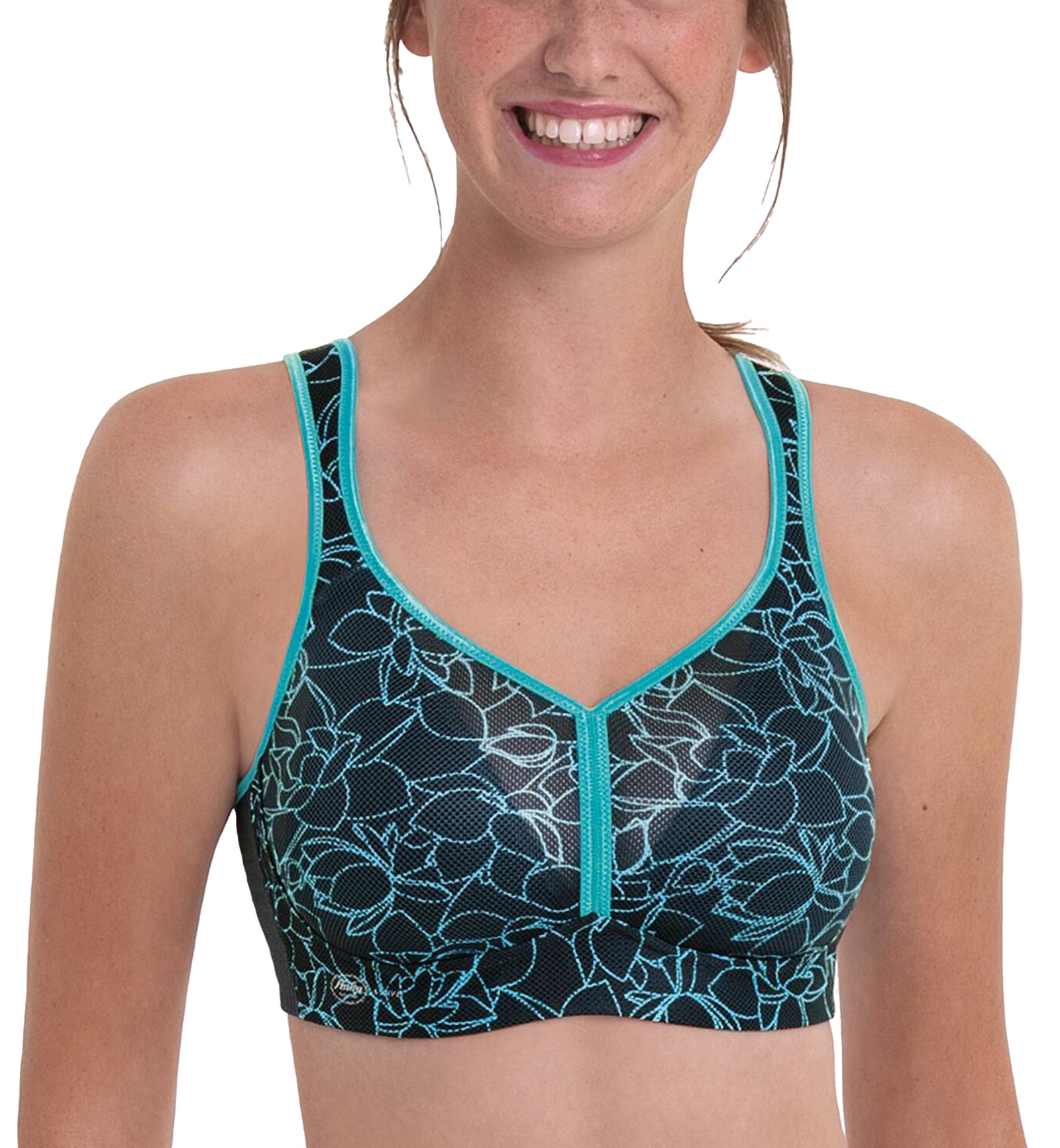 Anita Active Air Control Delta Pad Sports Bra (5544),30C,Flower Vibes - Flower Vibes,30C