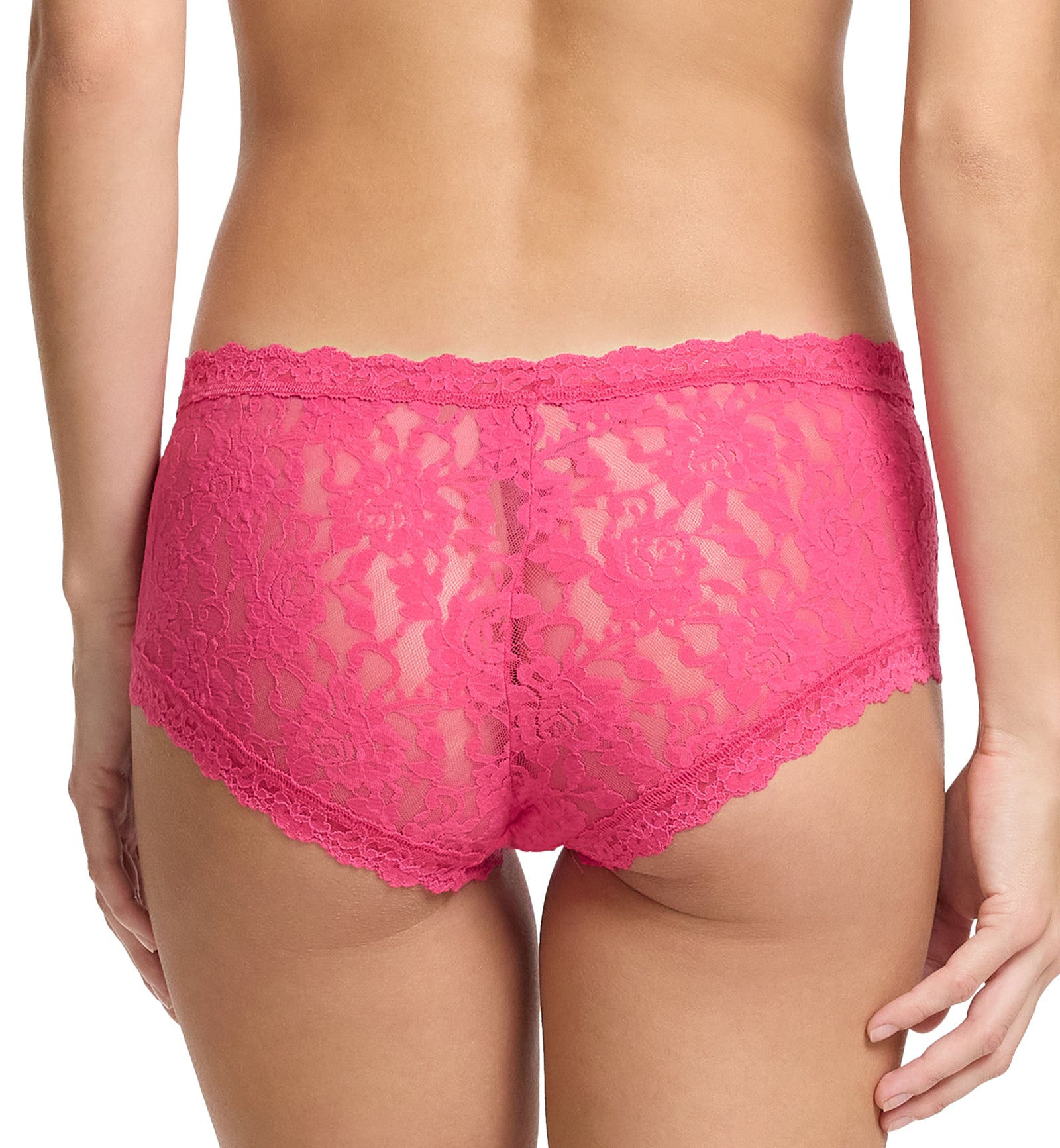 Hanky Panky Signature Lace Boyshort (4812P),XS,Un Beet Able - Un Beet Able,XS