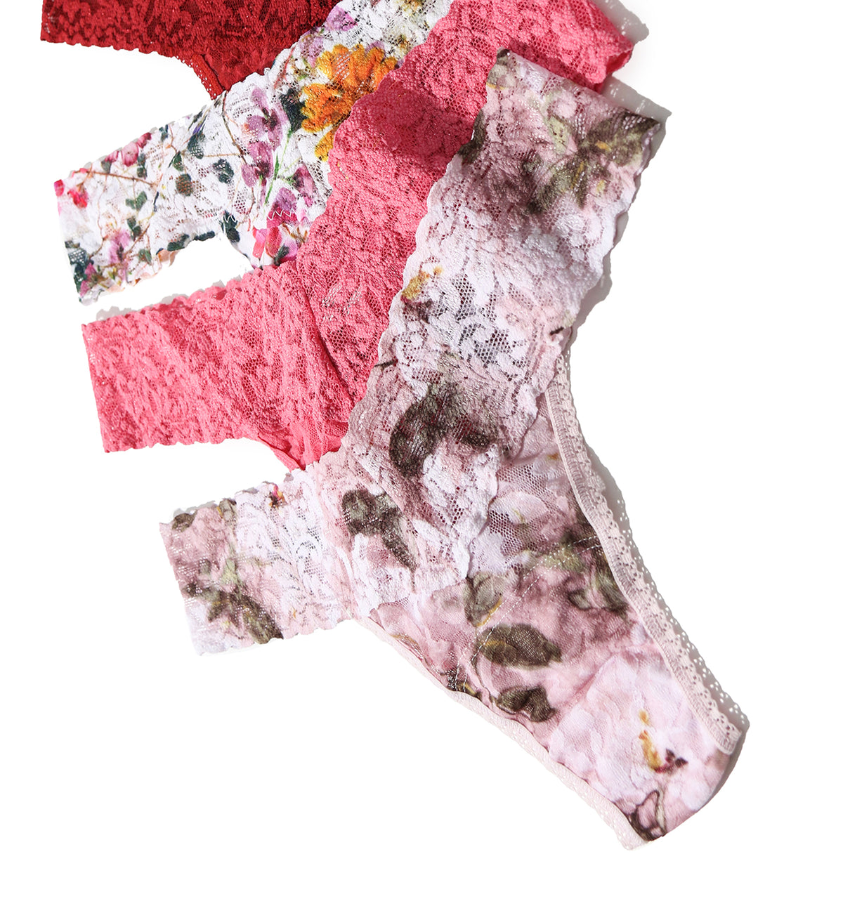 Hanky Panky Signature Lace Printed Low Rise Thong (PR4911P),Antique Lily - Antique Lily,One Size