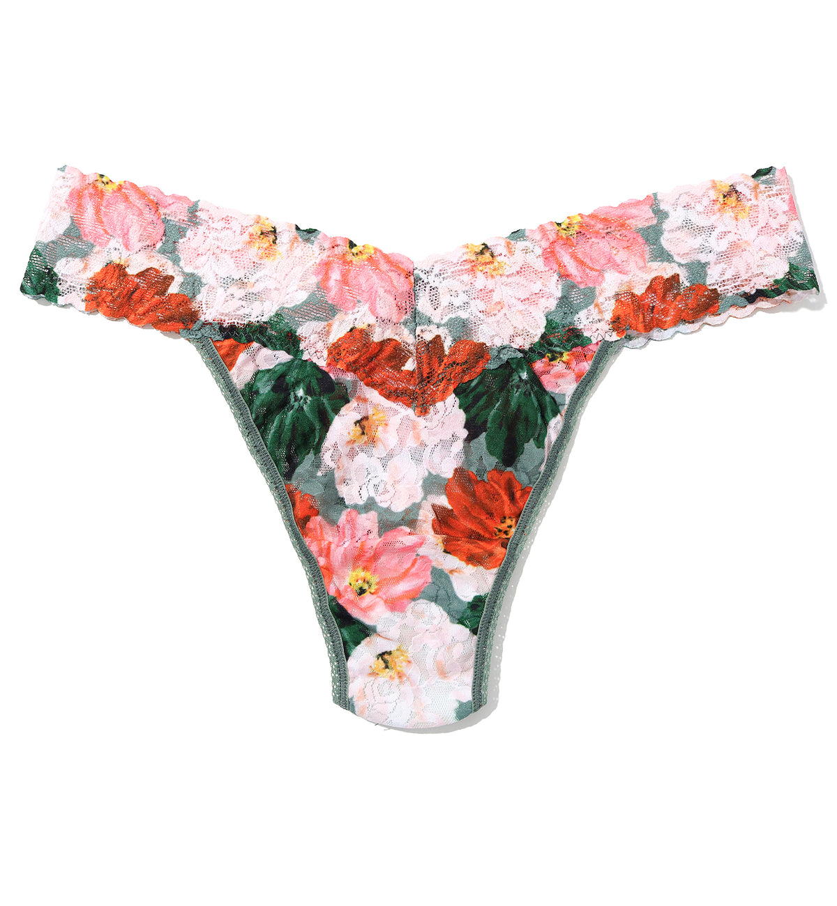 Hanky Panky Signature Lace Printed Original Rise Thong (PR4811P),Paint Me Like - Paint Me Like,One Size