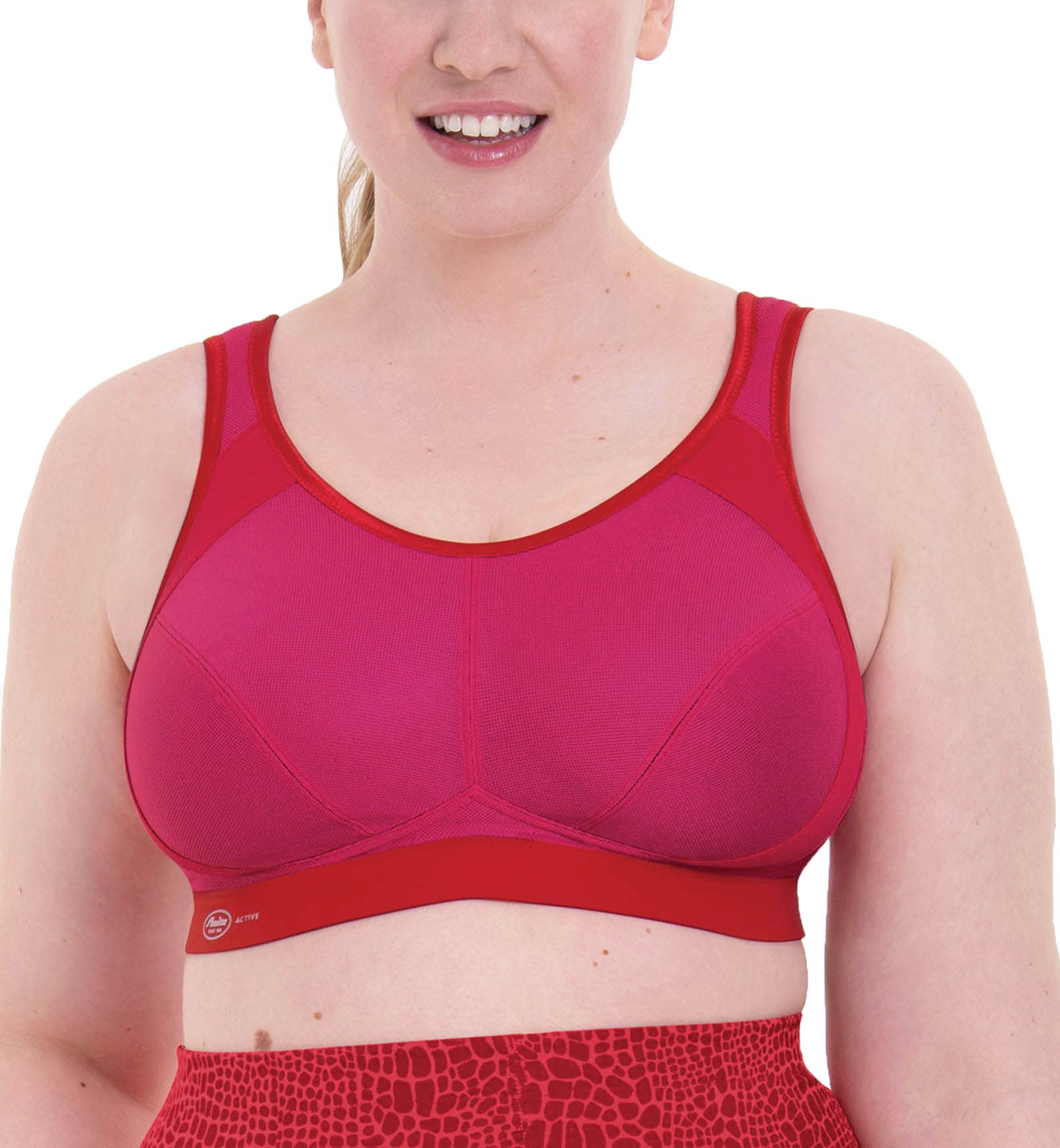 Anita Extreme Control Wireless Sports Bra (5527),32F,Candy Red - Candy Red,32F