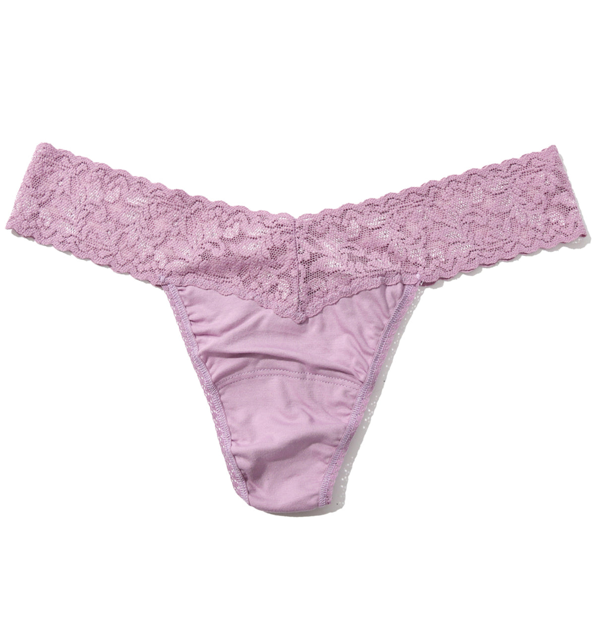 Hanky Panky Cotton Low Rise Thong (891581P),Water Lily - Water Lily,One Size