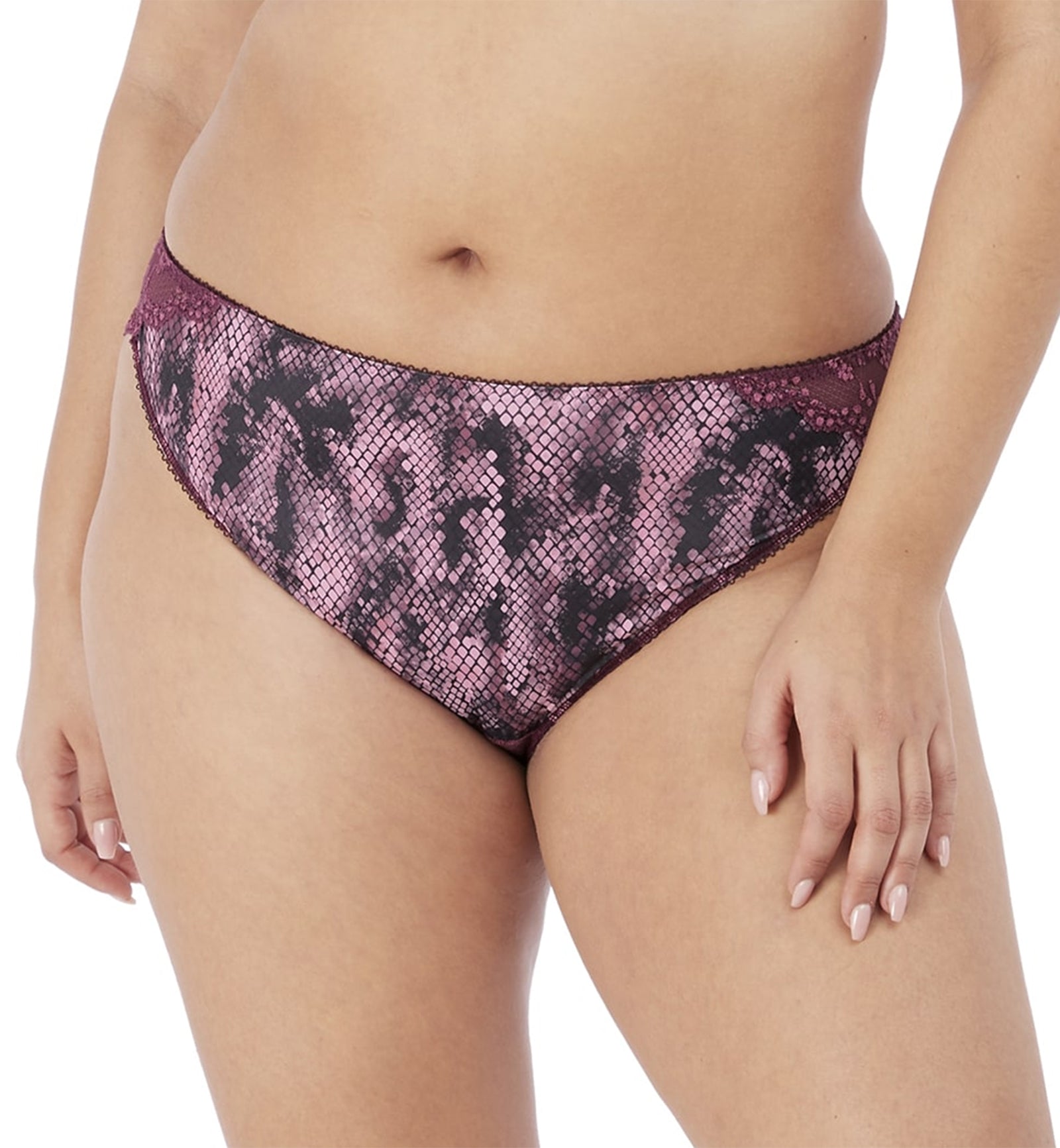 Elomi Lucie Matching Stretch Lace Brazilian Brief (4495),Large,Mambo - Mambo,Large