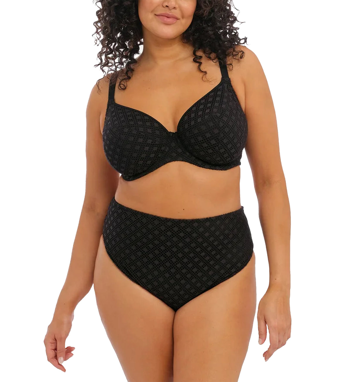 Elomi Bazaruto Mid Rise Swim Brief (ES800672),UK 14,Black - Black,UK 14