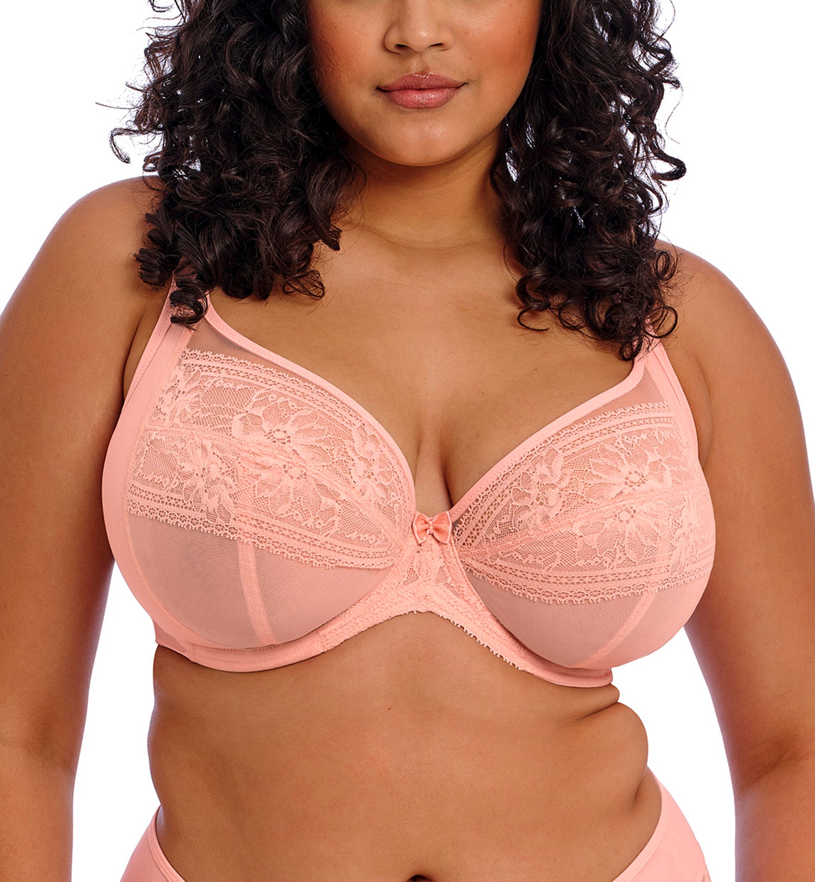Elomi Kendra Plunge Underwire Bra (301602),32GG,Rose Bud - Rose Bud,32GG