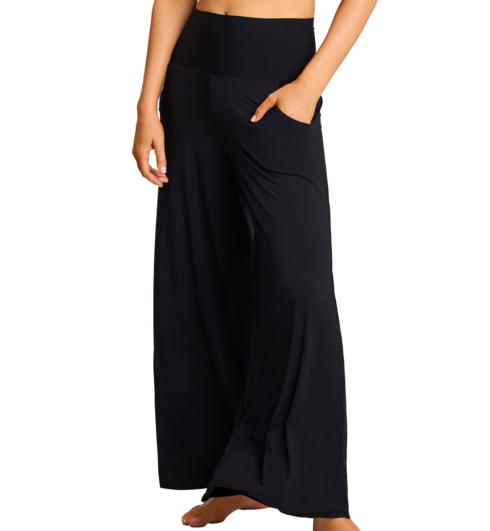 commando Butter Wide Leg Lounge Pant (SL156),XS,Black - Black,XS