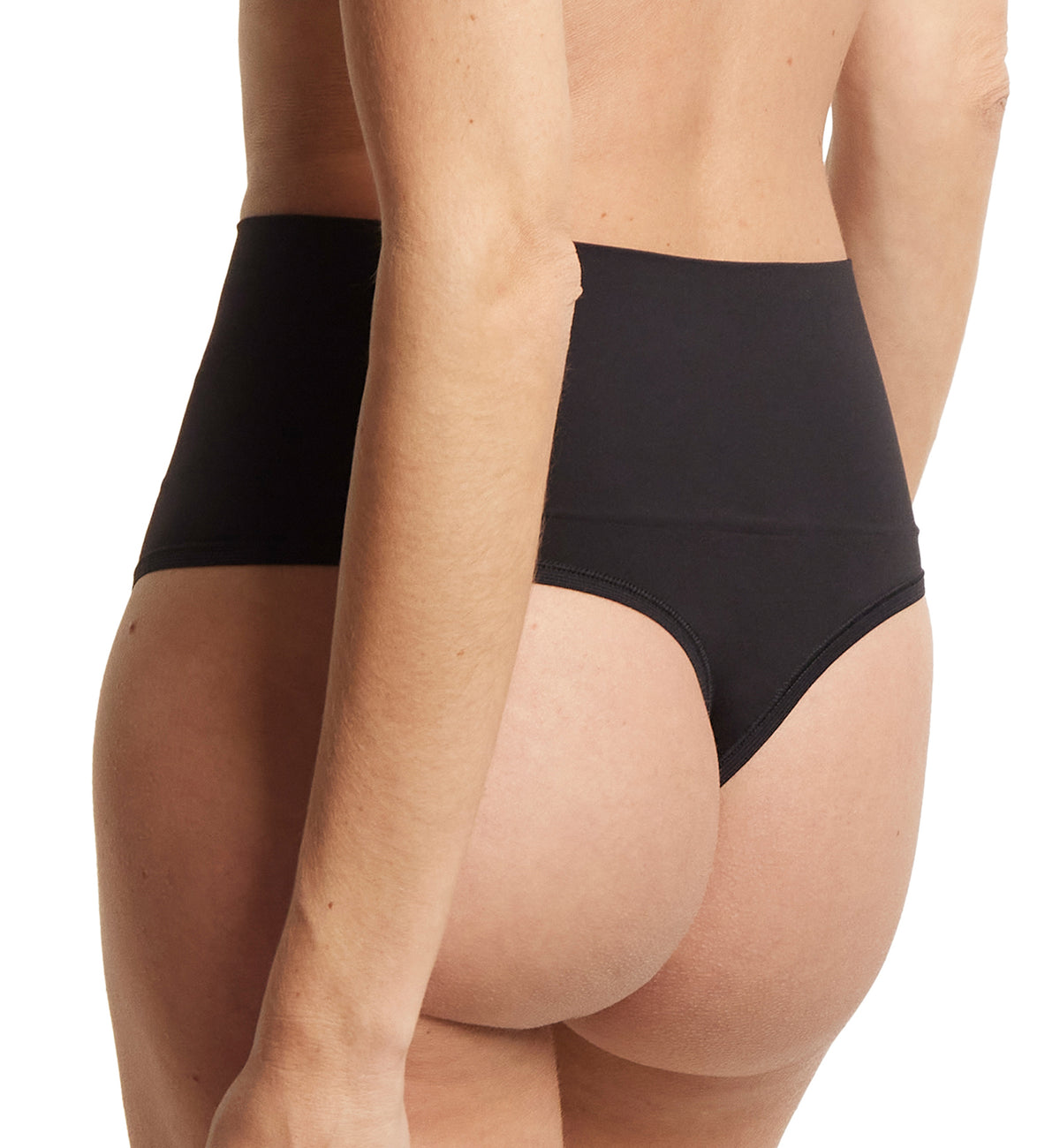 Hanky Panky Body Mid Rise Thong (4H1921),XS,Black - Black,XS