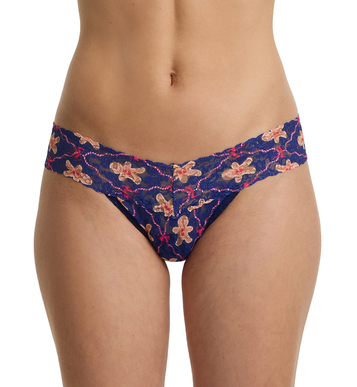 Hanky Panky Signature Lace Printed Low Rise Thong (PR4911P),Cookie Cutter - Cookie Cutter,One Size