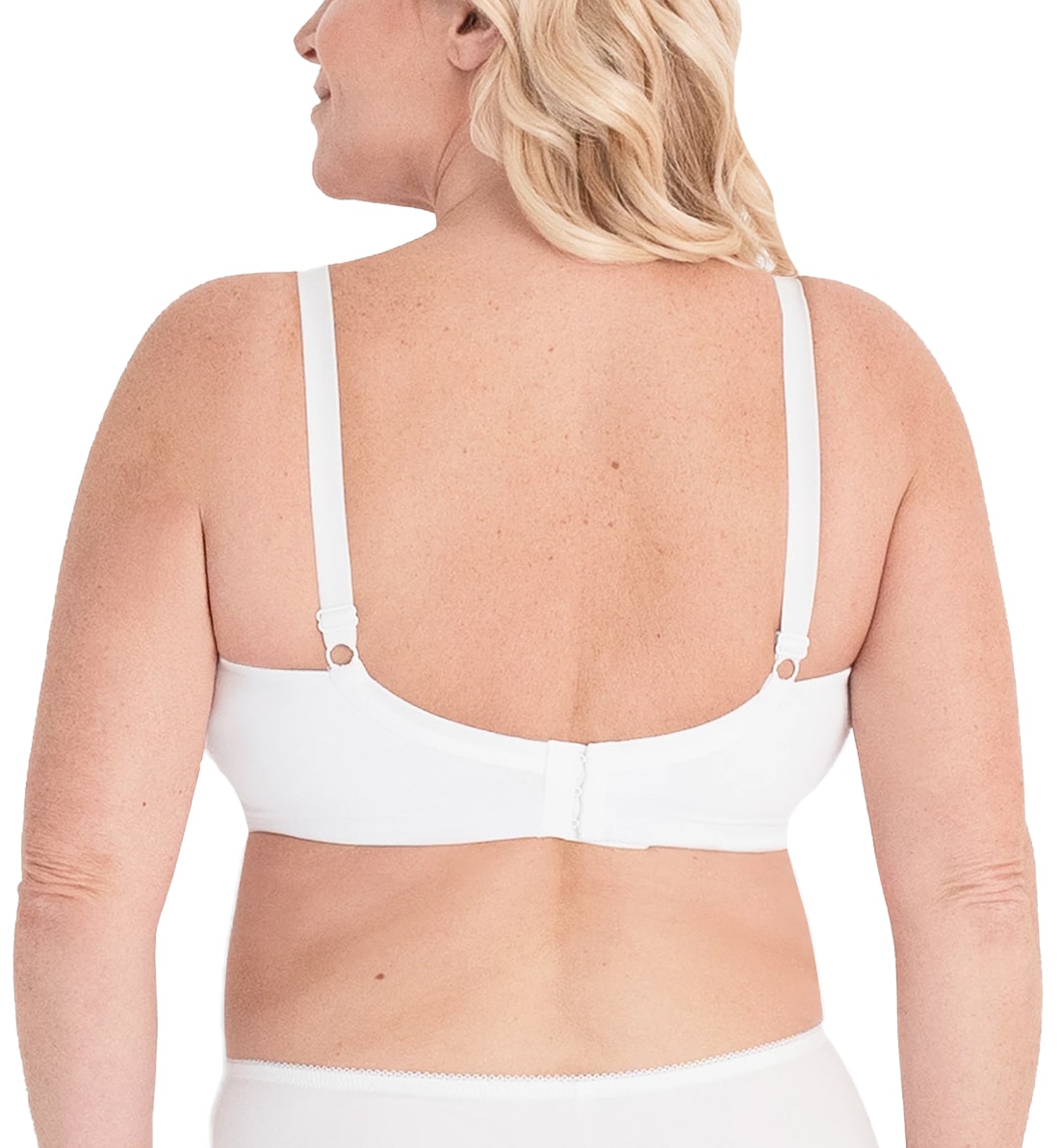 Leading Lady Wirefree Lace Trim Comfort Softcup Bra (5072),36 B/C/D,White - White,36 B/C/D