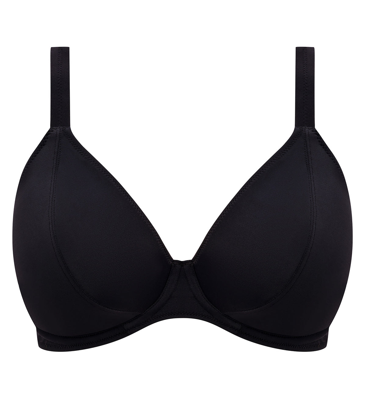 Freya Jewel Cove Underwire Bikini Top (7225),28D,Plain Black - Plain Black,28D
